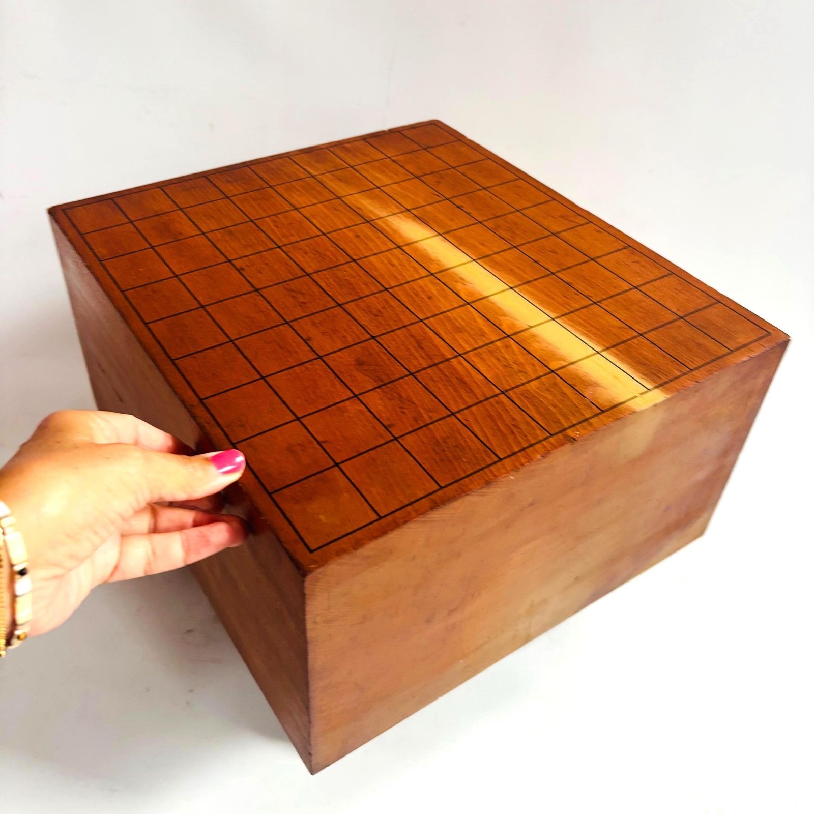 Antique Kaya Wood Go Table: 100 Year Old Wood Japanese Board photo Furniture