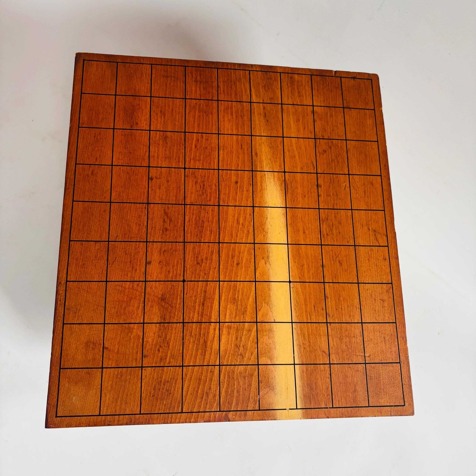 photo vinterior Antique Kaya Wood Go Table: 100 Year Old Wood Japanese Board