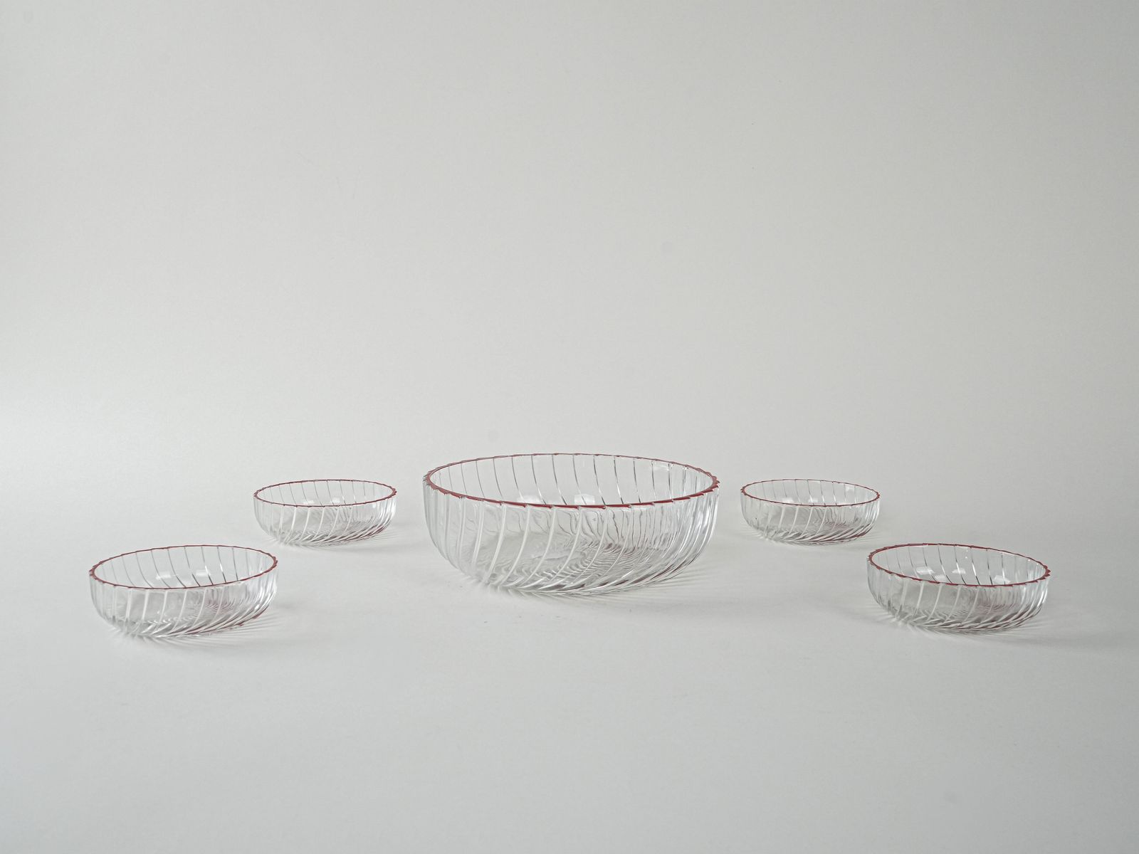 Set Glazen Slakommen, Italiaans Design, Jaren 1970, Productie: Italië photo for sale