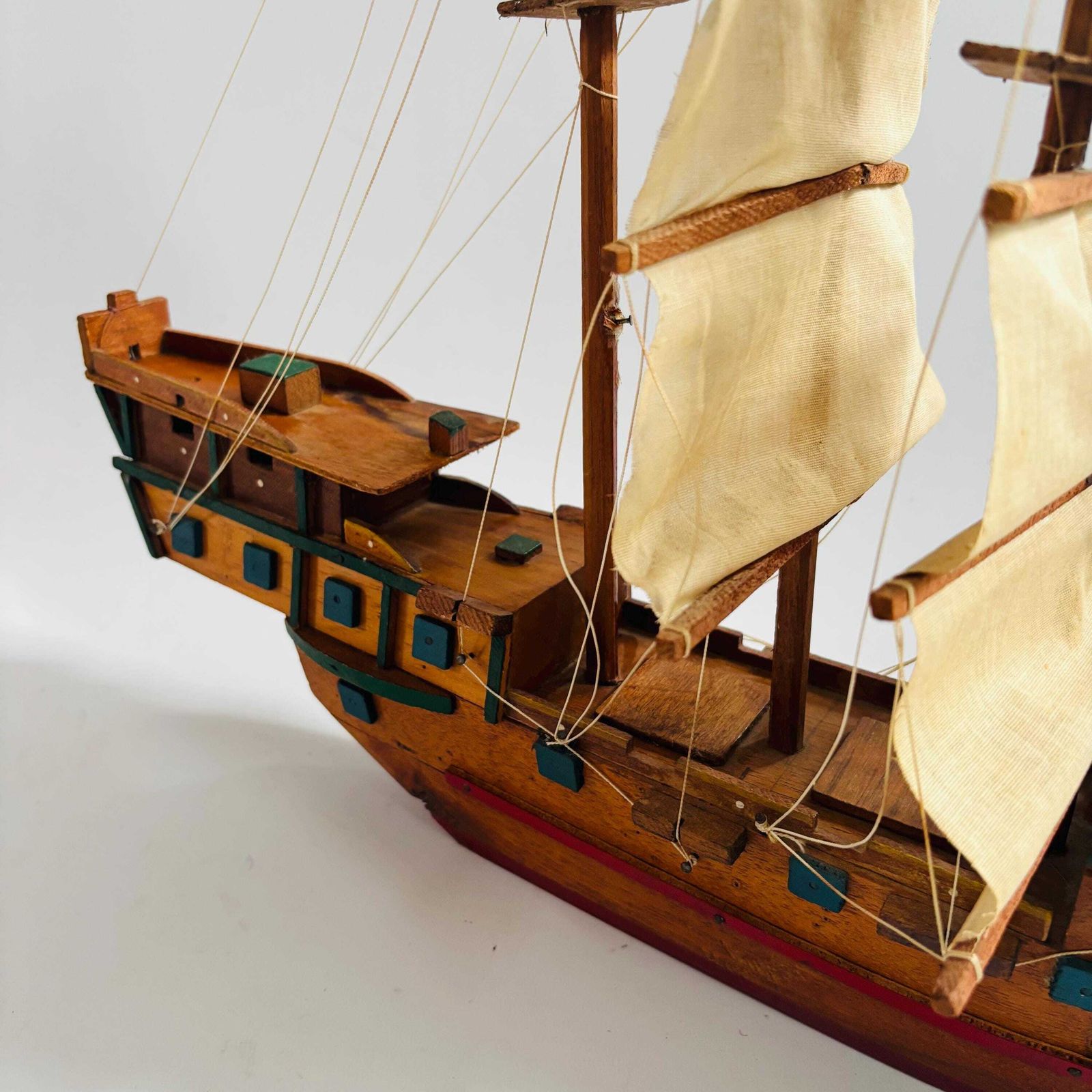 photo furniture Antique Colombian Galleon Ship: Folk Art Maritime Decor