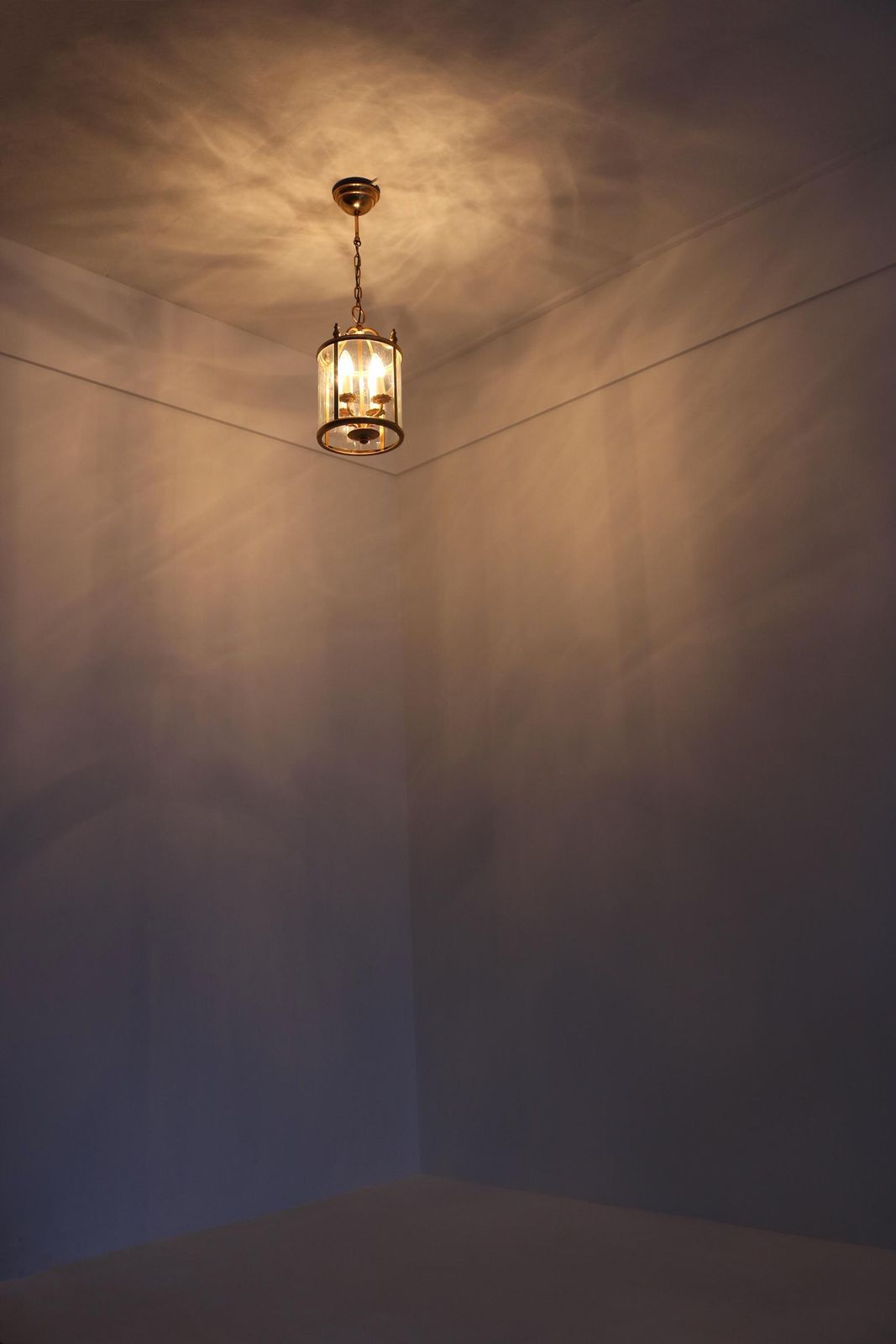 Signed Sciolari Gilt Brass Lantern: Italian Empire Style Pendant Lamp, 1960s photo buy