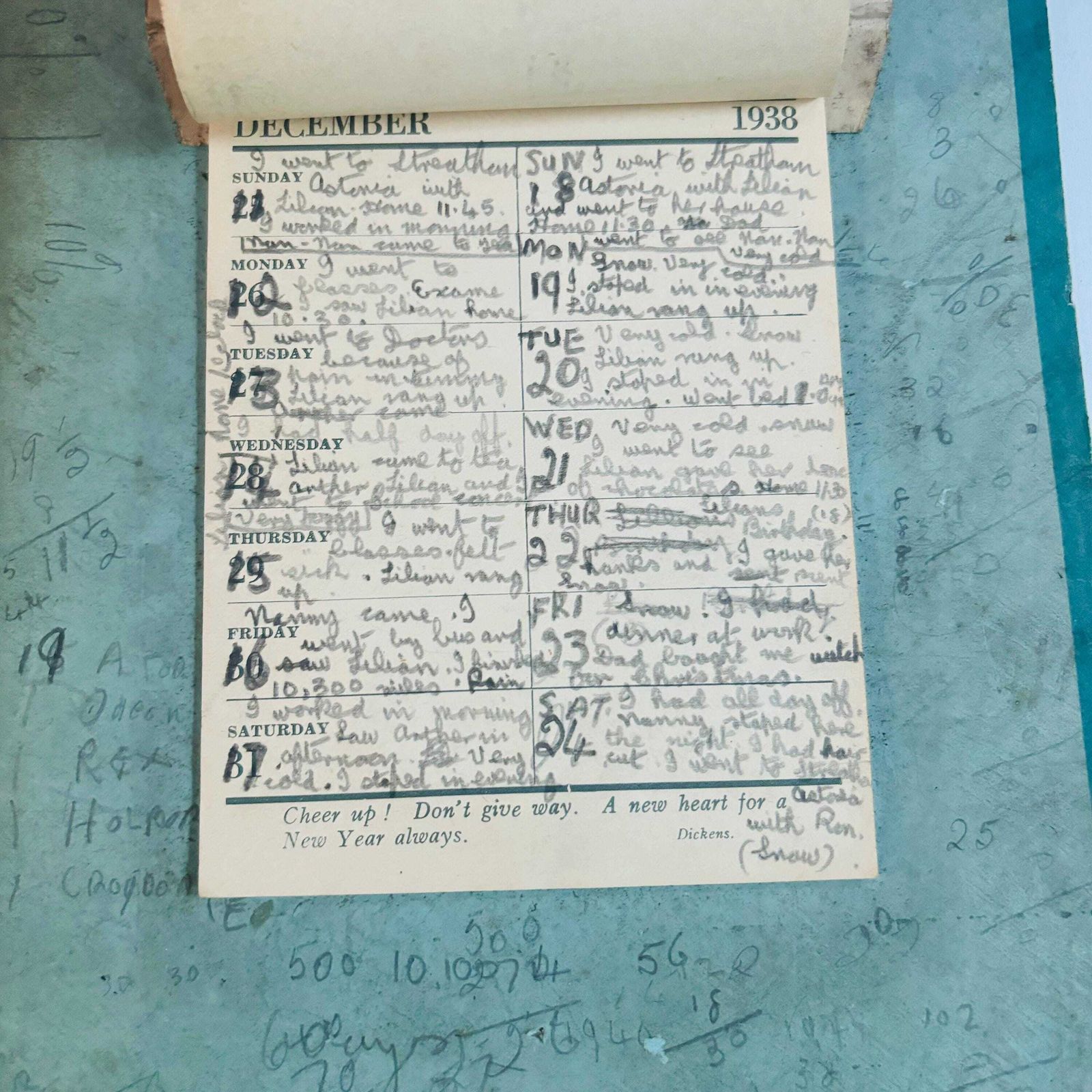 photo furniture Antique 1930s South London Diaries: Teen Boy's Story, Rare Collector's Pair