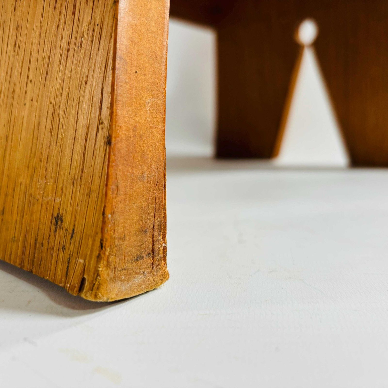 Mid Century Oak Step Stool: Scandinavian Folk Style Market Frano Wv Scuff On Feet photo 172.0