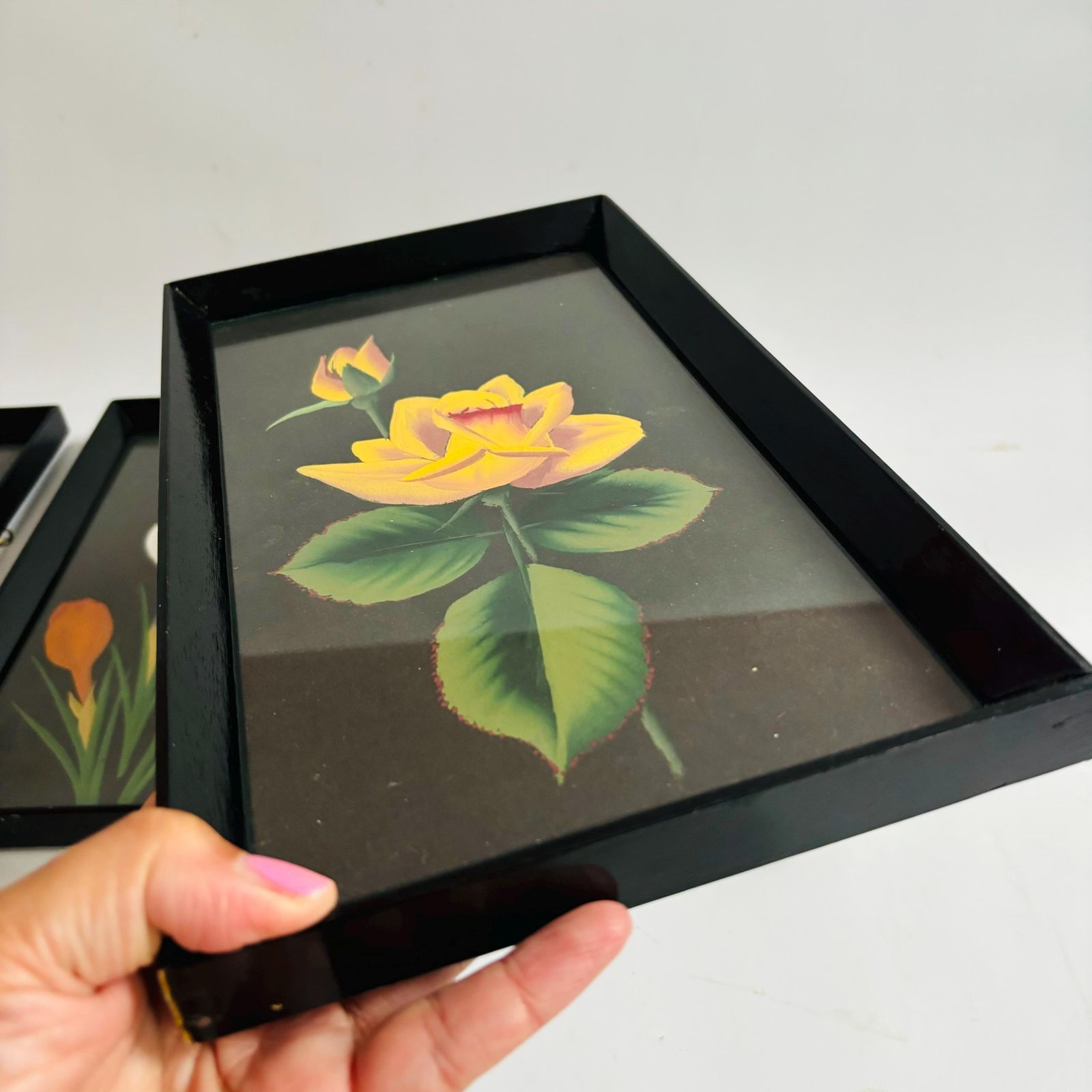 Antique Floral Prints: Set Of 4, Italian Mid Century Botanical Art photo for sale
