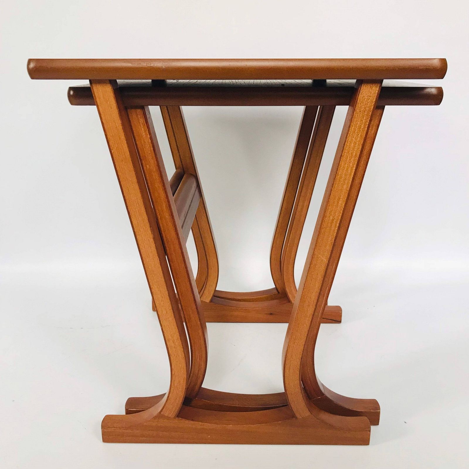 Parker Knoll Teak Nesting Tables: Mid Century Modern Side Tables, Set Of 2 photo Furniture