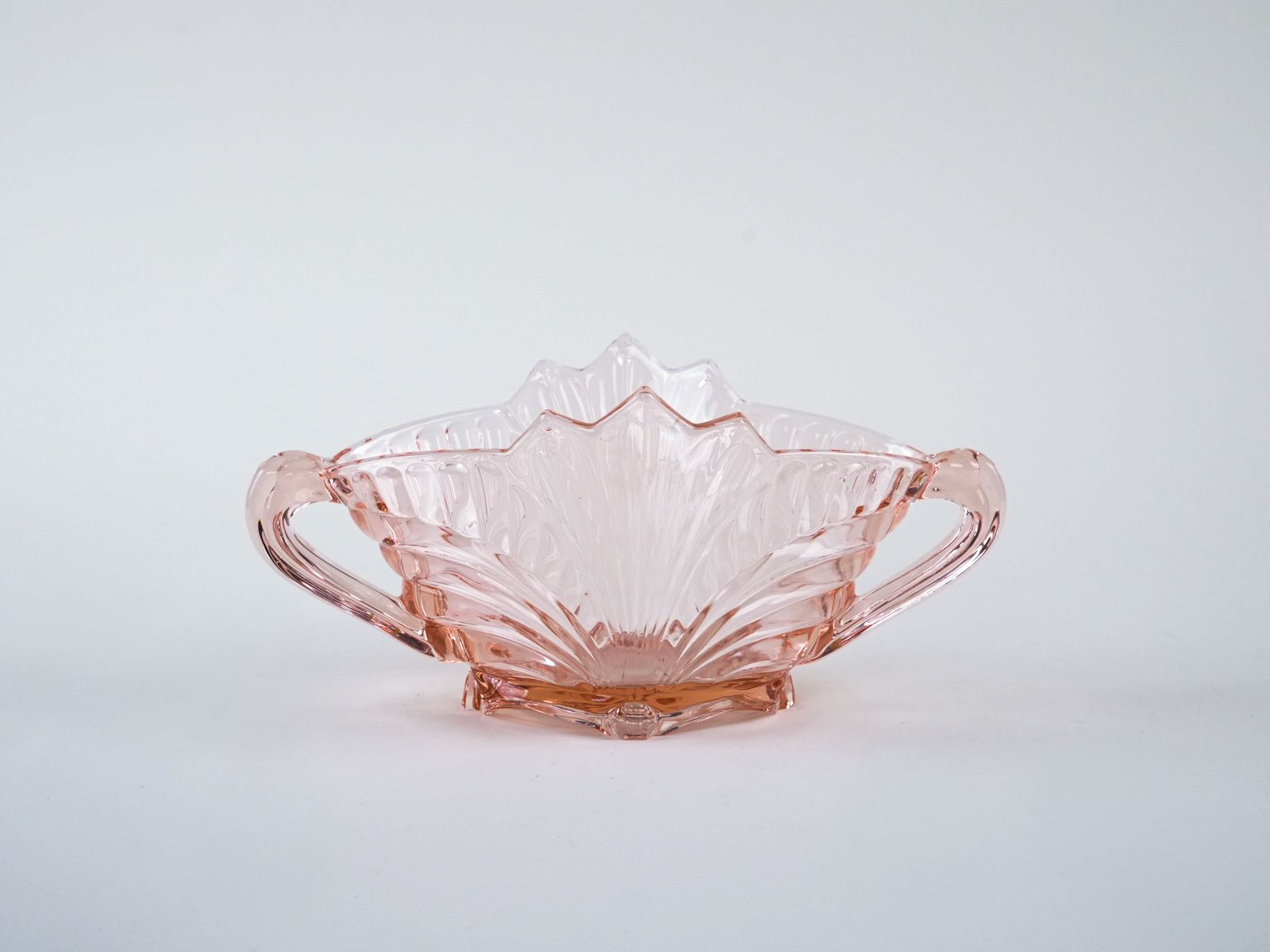 Pink Pressed Glass Bowl, Italian Design, 1970s, Made In Italy photo vinterior