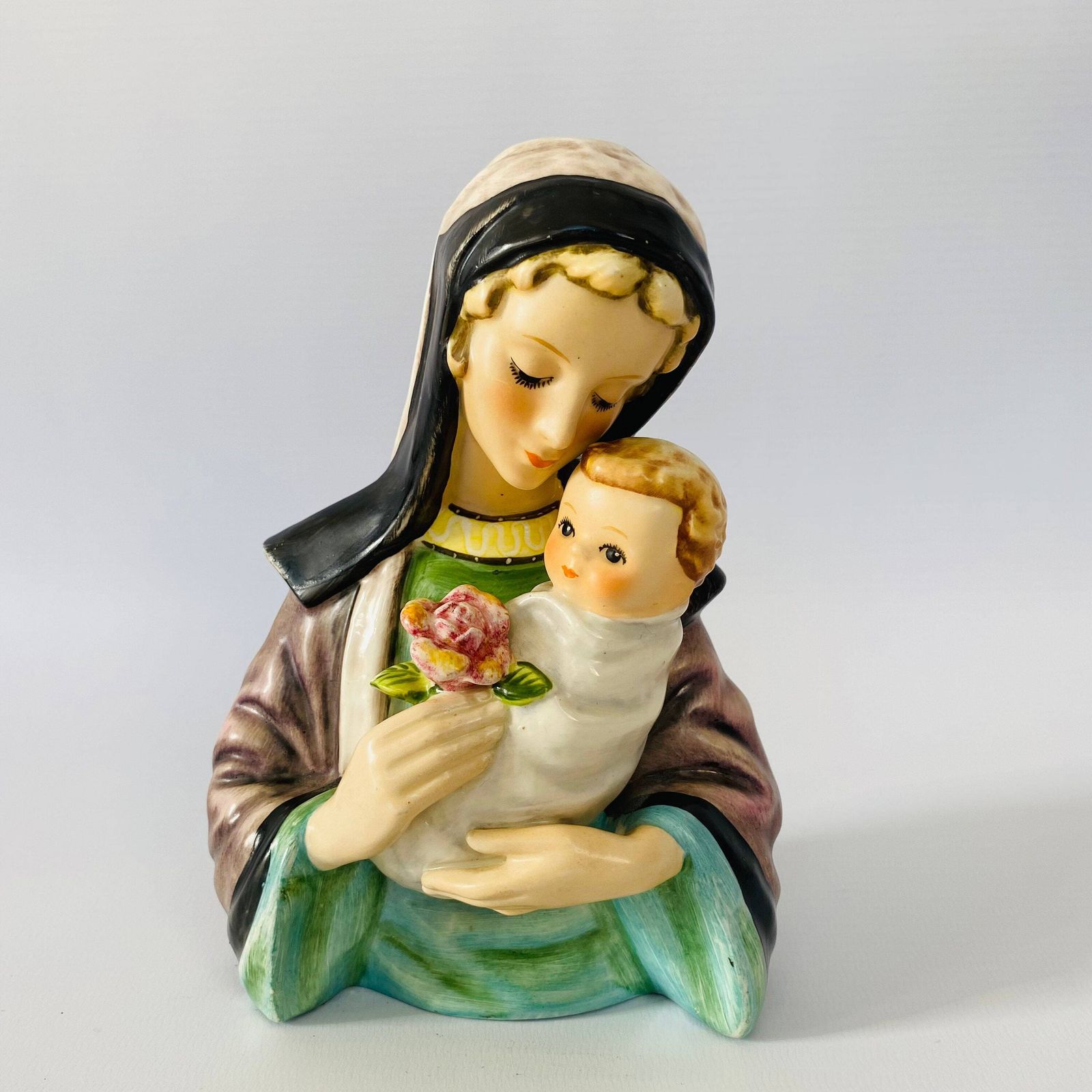 Antique W. Goebel Madonna And Baby Jesus Porcelain Figurine