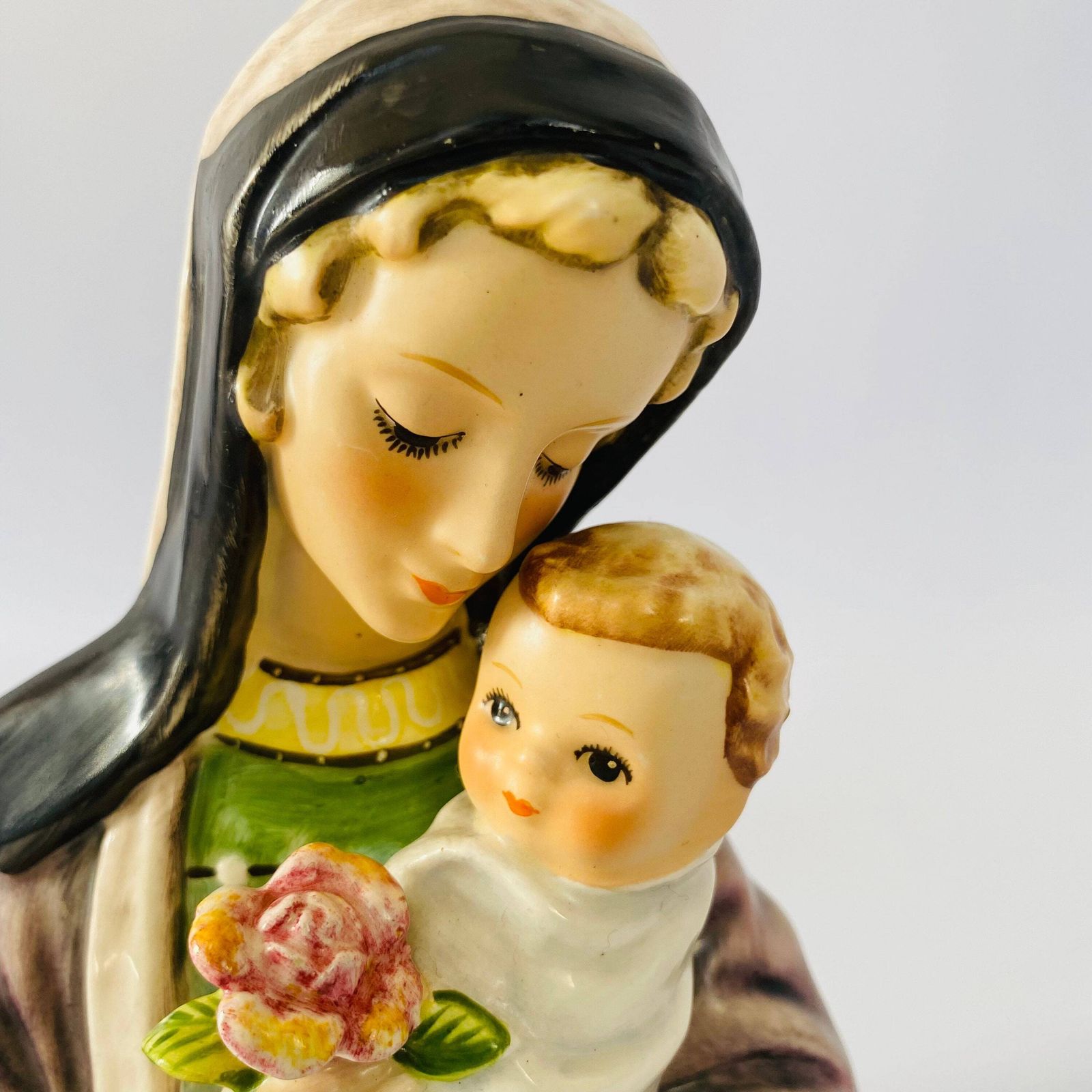 Antique W. Goebel Madonna And Baby Jesus Porcelain Figurine photo furniture