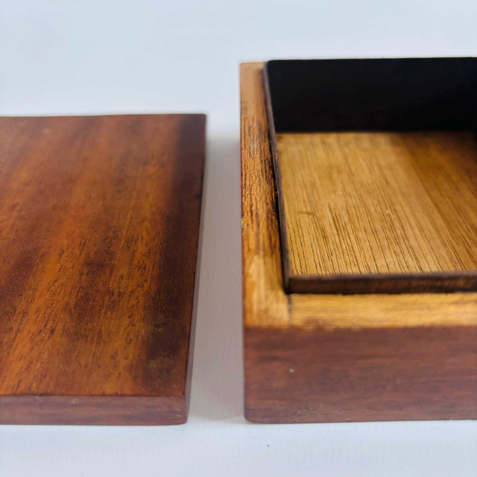 photo furniture Antique Rosewood Box: 1930s Petite Wooden Keepsake With Dovetail