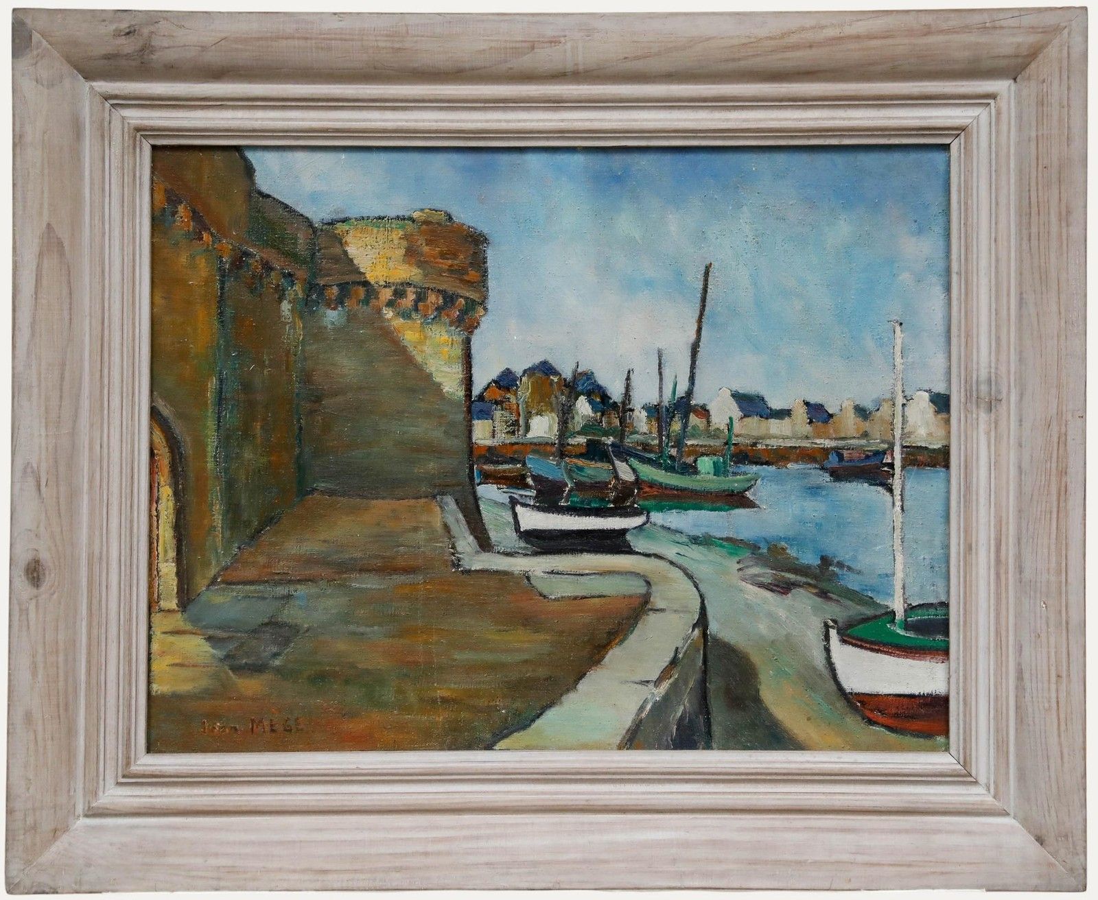 Jean Claude Mege 20th Century Oil, The Harbour