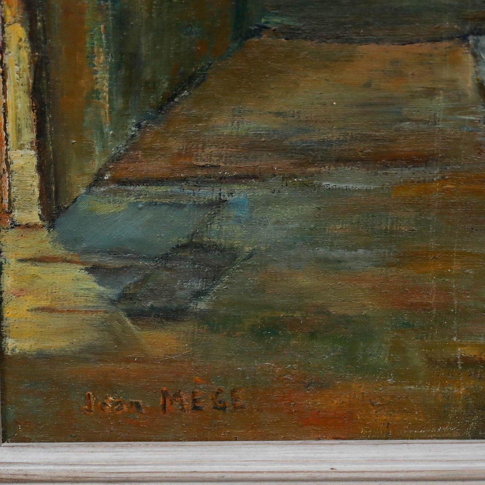 Jean Claude Mege 20th Century Oil, The Harbour photo vinterior