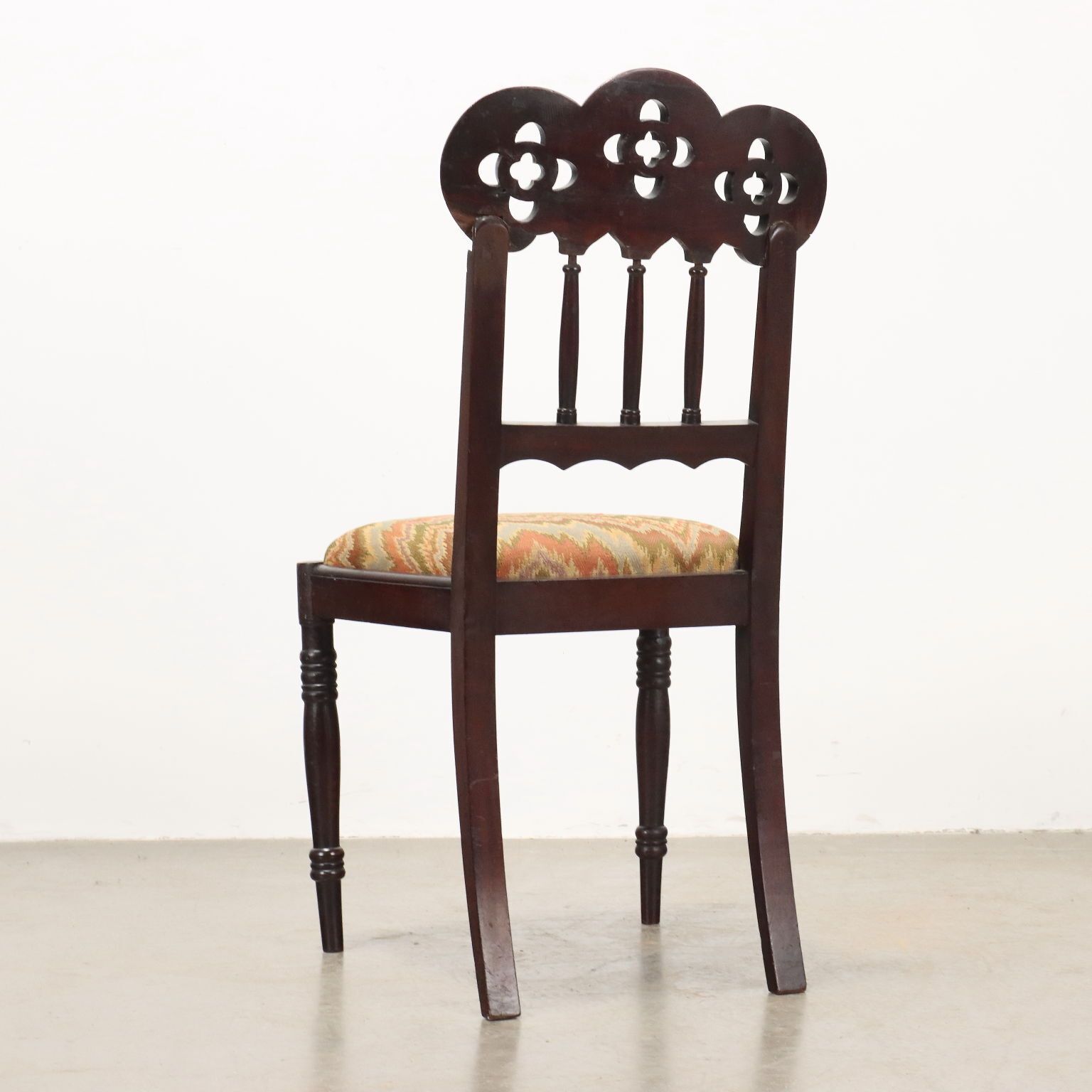 Chairs Neo Gothic Mahogany Italy XIX Century photo vintage