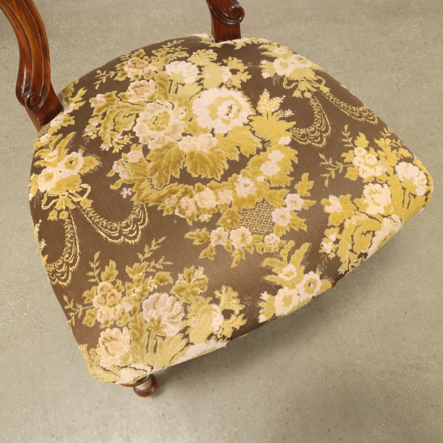 Antique Chairs Walnut Padded Seat Flower Decoration XIX Century photo buy