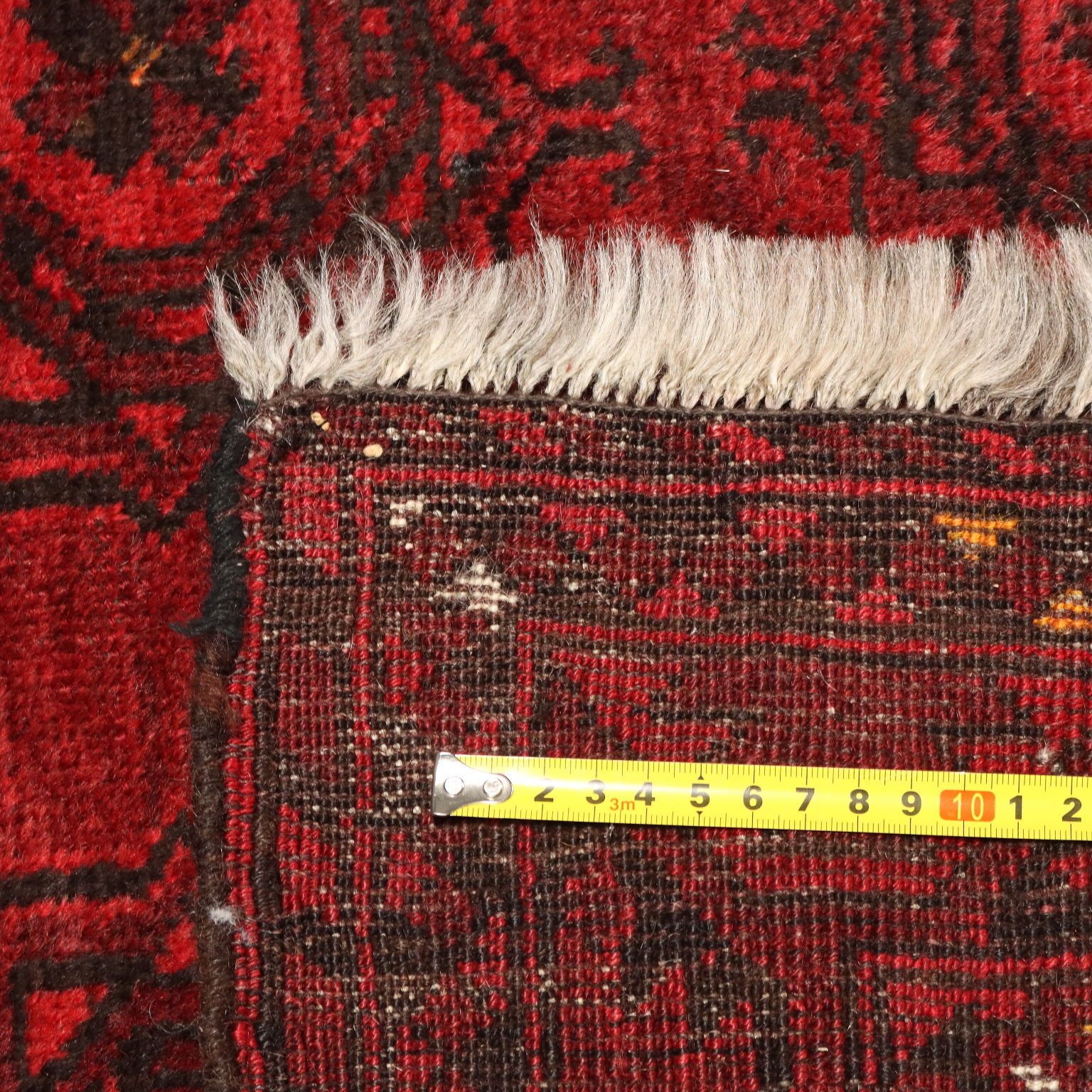 Antique Asian Rug Wool Heavy Knot 83 X 38 In photo vinterior