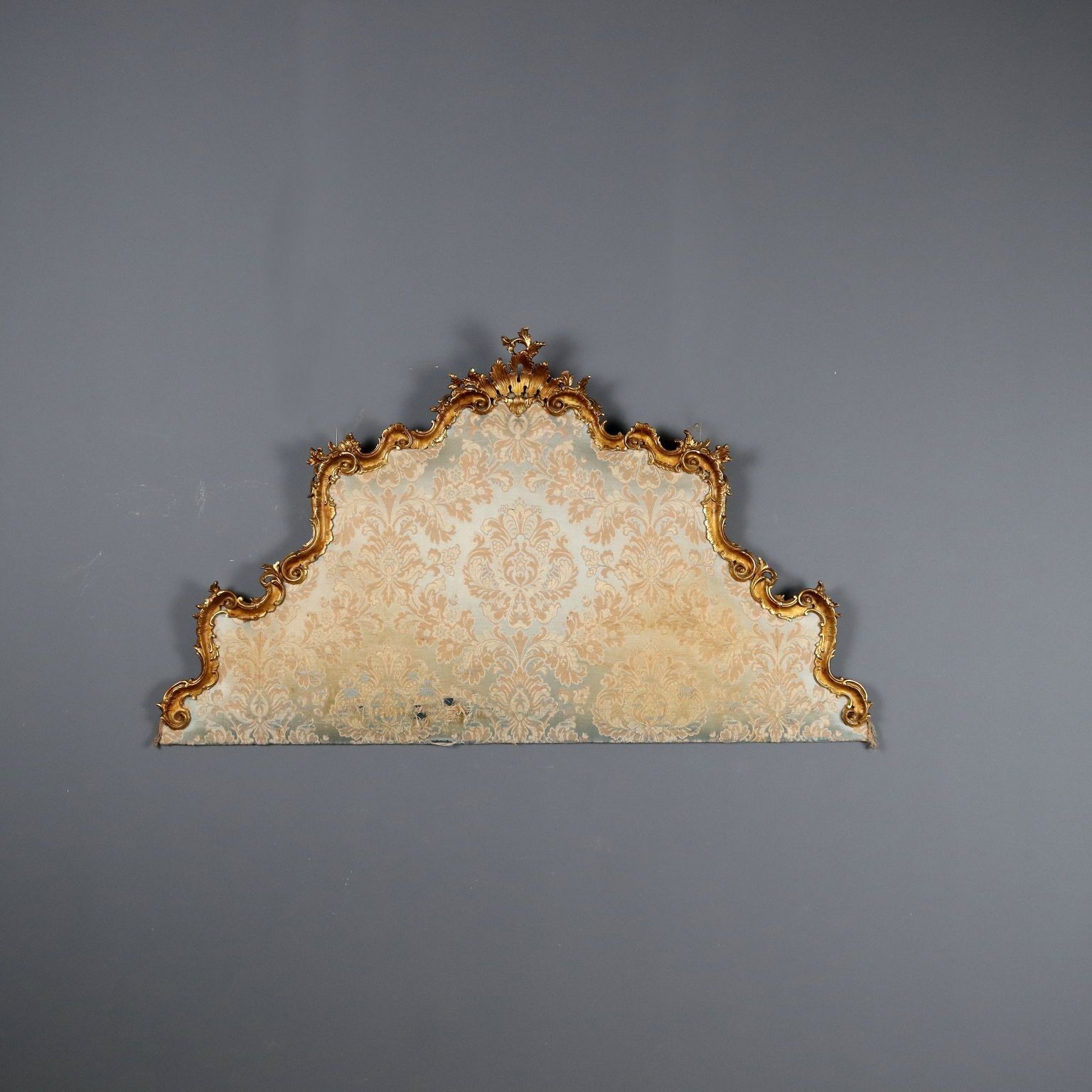 Antique Headboard Carved Gilded Wood Italy XIX Century