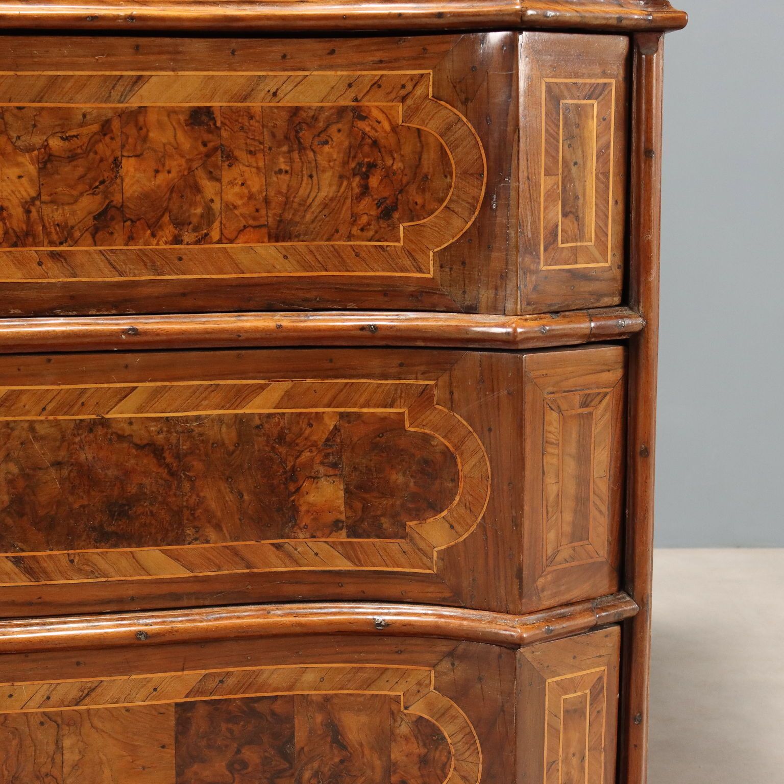Furniture Antique Flap Cabinet Walnut Italy XVII Century photo