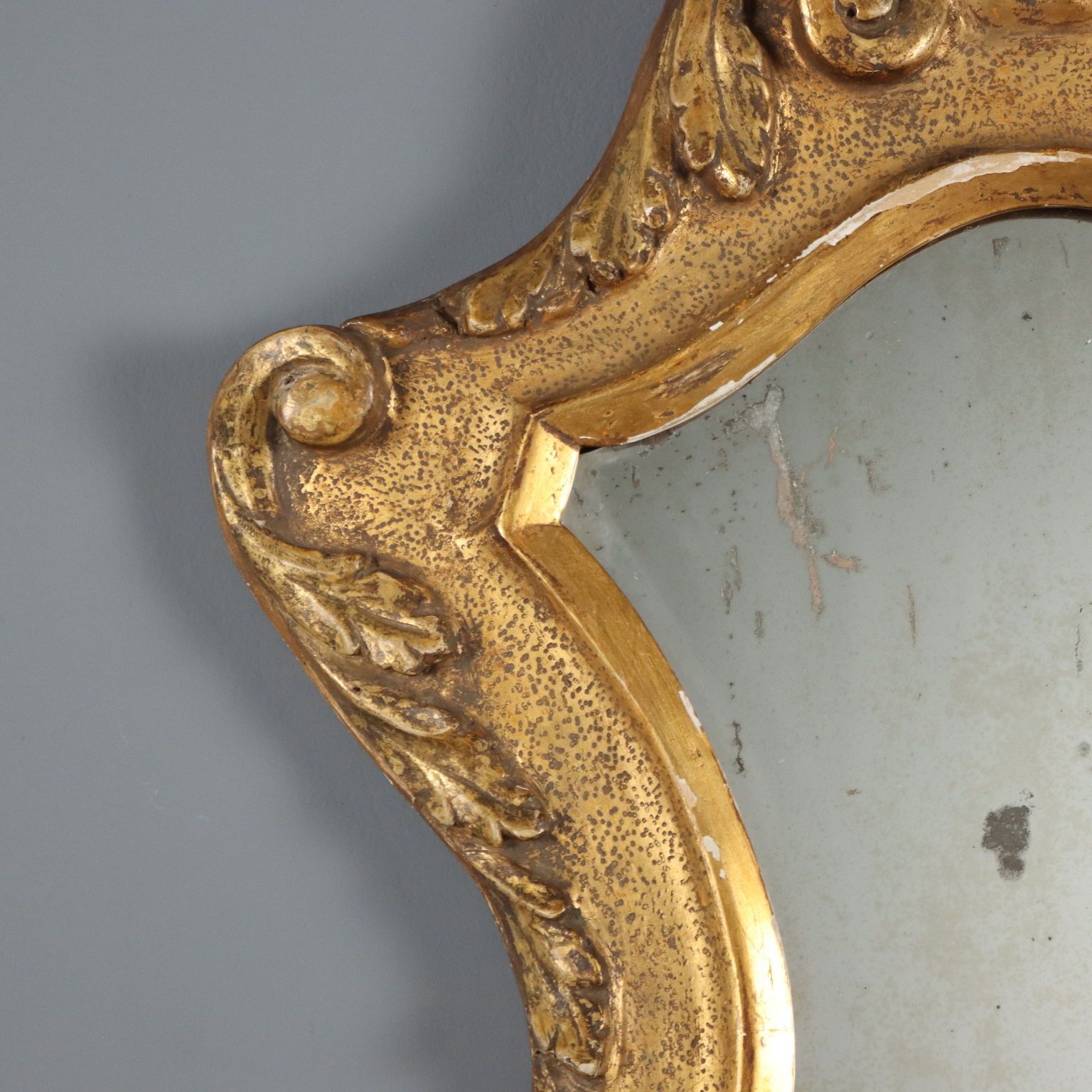 Antique Mirror Gilded Carved Wood Italy XIX Century photo Home Decor