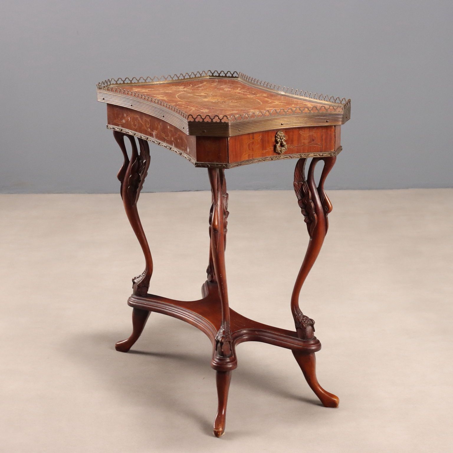 Antique Small Table Fruit Wood Bois De Rose XX Century photo vinterior