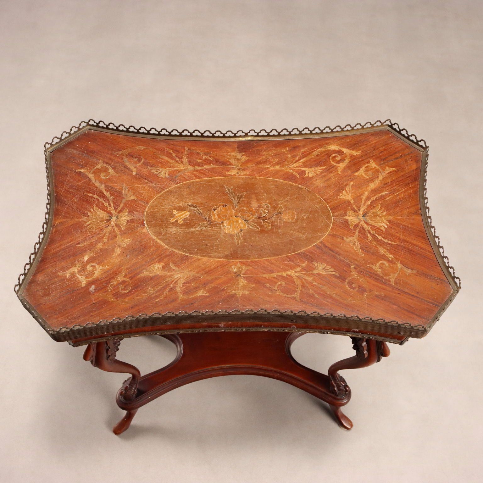 photo furniture Antique Small Table Fruit Wood Bois De Rose XX Century