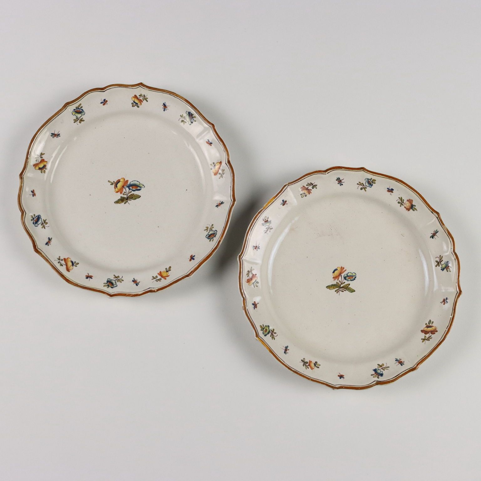 Antique Majolica Plates Manufacture Of Milan Late XVIII Century