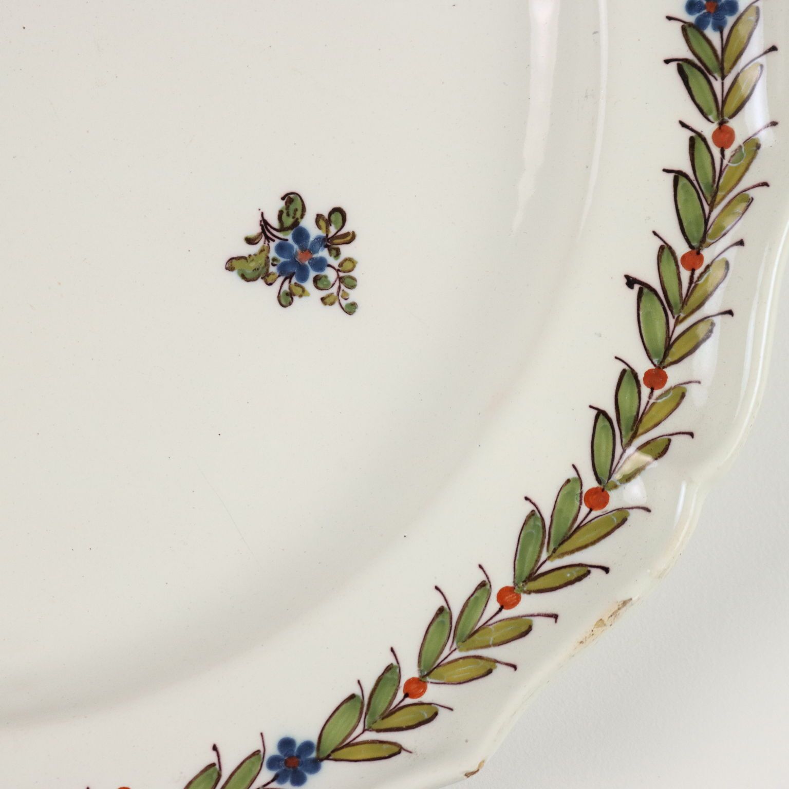 Antique Plate Majolica Manufacture Of Milan Italy Late XVIII Century photo for sale