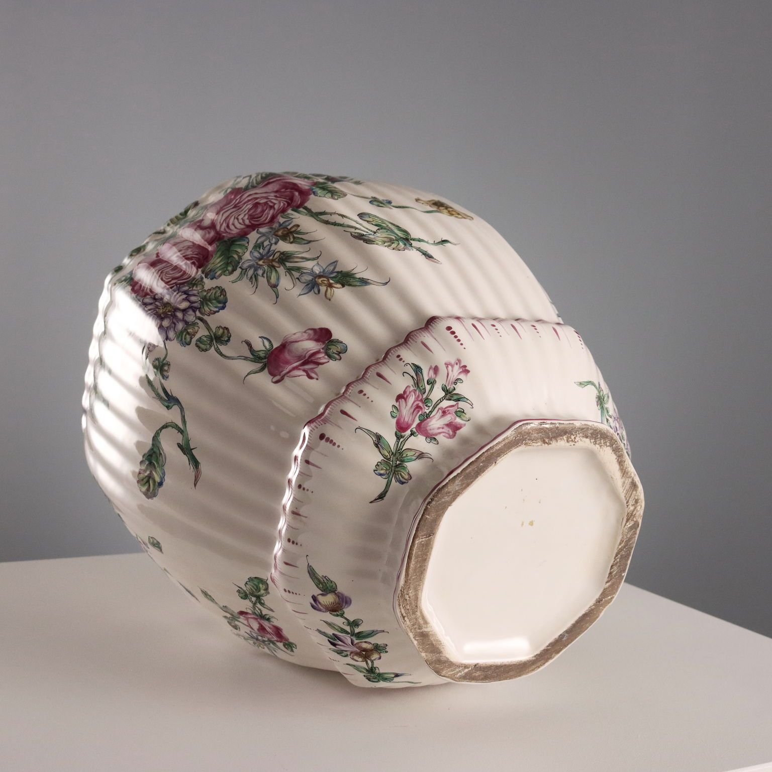 photo for sale Antique Potiche Majolica Manufacture Of Lille France XIX Century