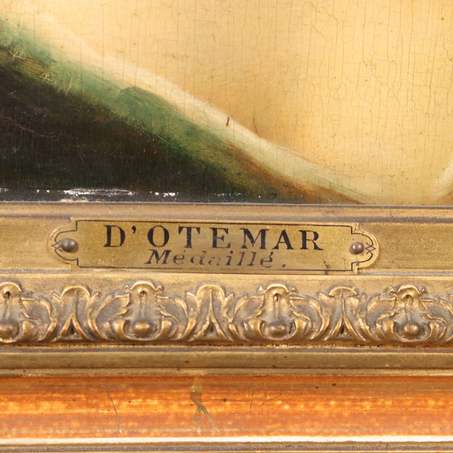 photo furniture Antique Painting Edouard D'otemar Portrait Of A Young Woman '800
