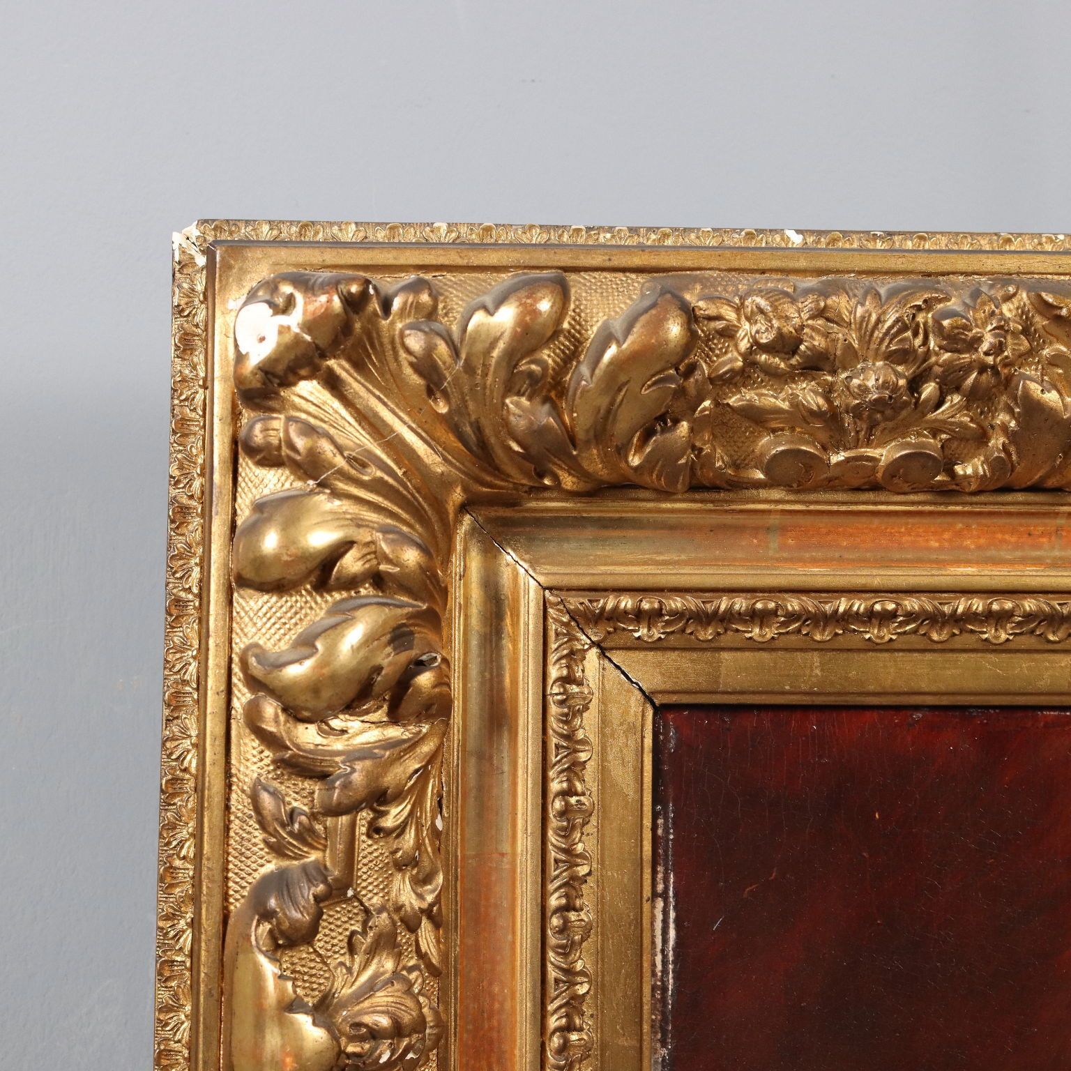 photo for sale Antique Painting Edouard D'otemar Portrait Of A Young Woman '800
