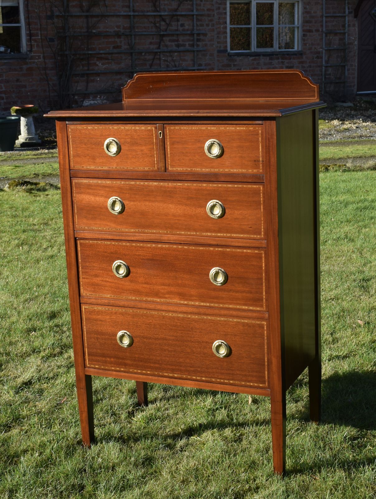 Edwardian Mahogany Inlaid Chest Of Drawers photo 495.0