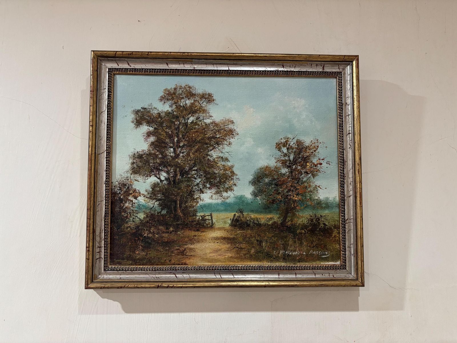 Original Oil Painting Colin Maxwell Parsons "The Open Gate" Landscape Canvas