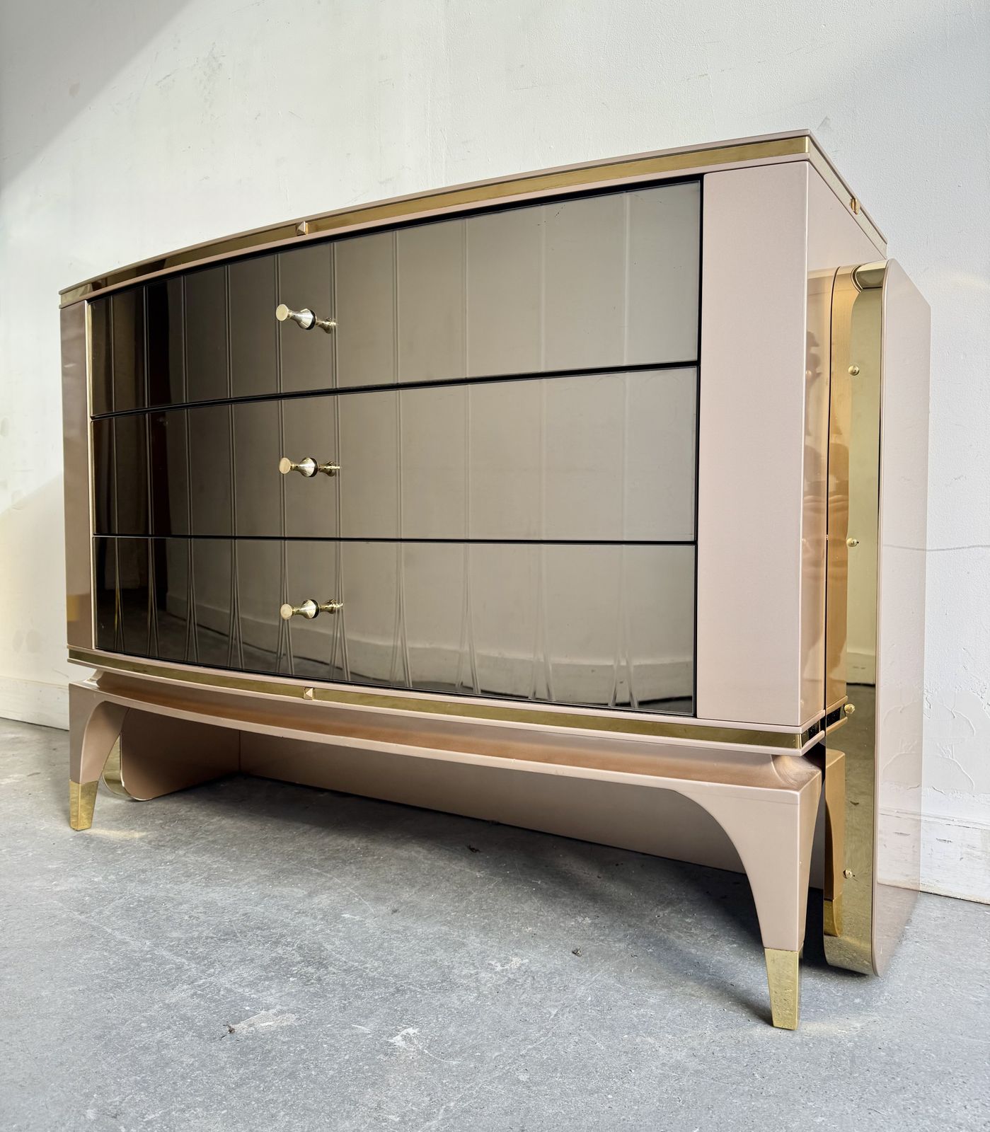 Large Italian Style Mirrored Chest Of Drawers photo for sale