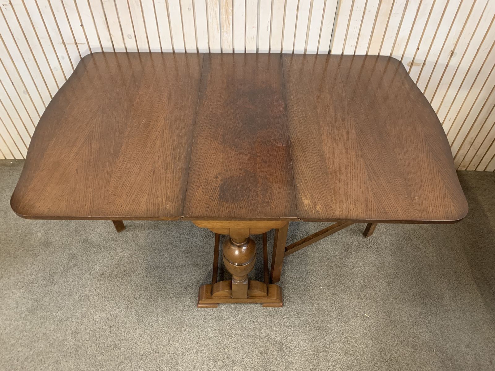 Vintage Drop Leaf Dining Table J. Heap & Co Solid Wood Extendable photo vinterior