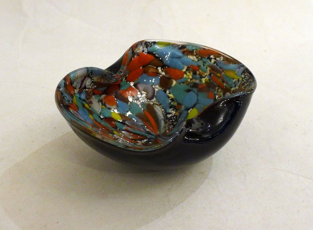 Confetti Ashtray In Blown Murano Glass, 1950s photo for sale