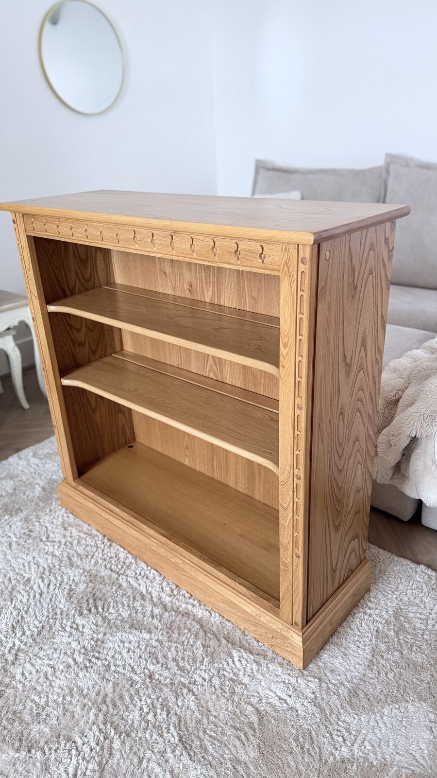 Ercol Golden Dawn Elm Open Bookcase photo for sale