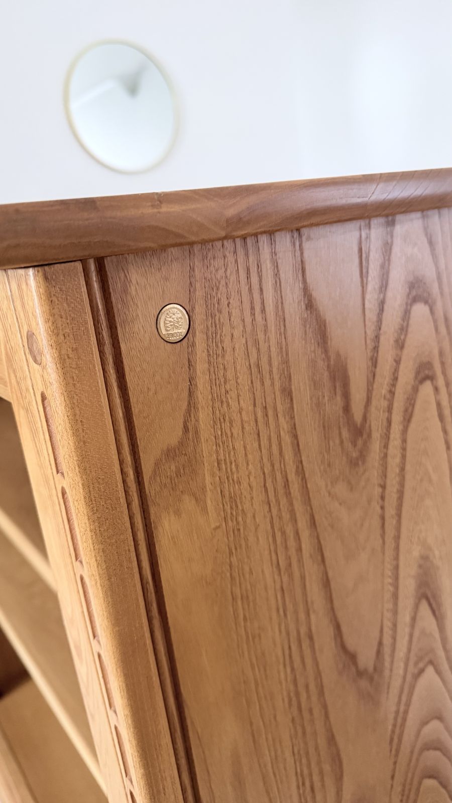 Ercol Golden Dawn Elm Open Bookcase photo Furniture