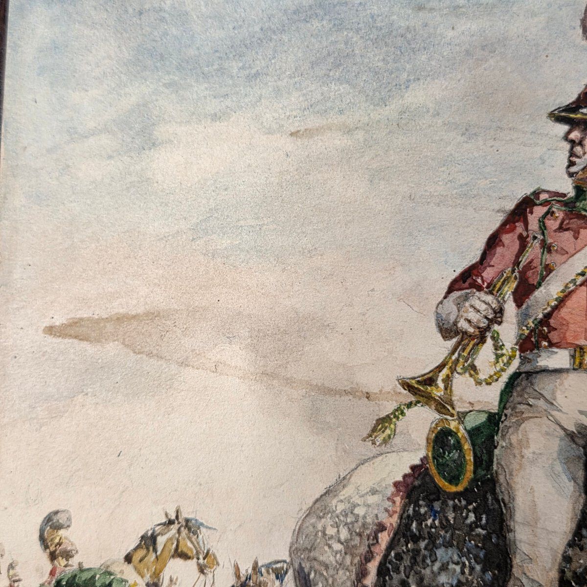 Georges Toumasov (XXe siècle) Paire d'aquarelles napoléoniennes. photo vintage