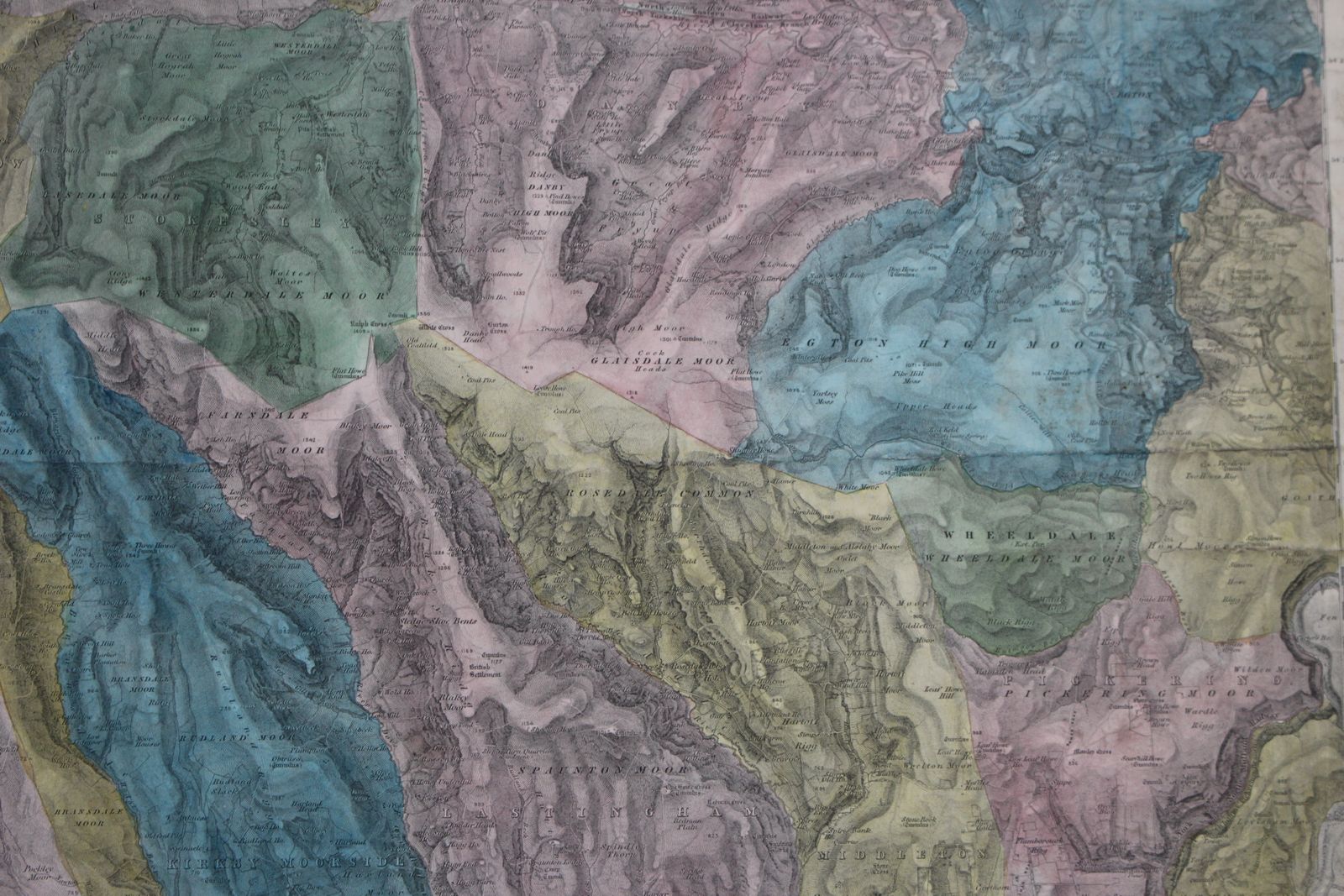 Stunning Geological Map Of The North Yorkshire Moors photo for sale