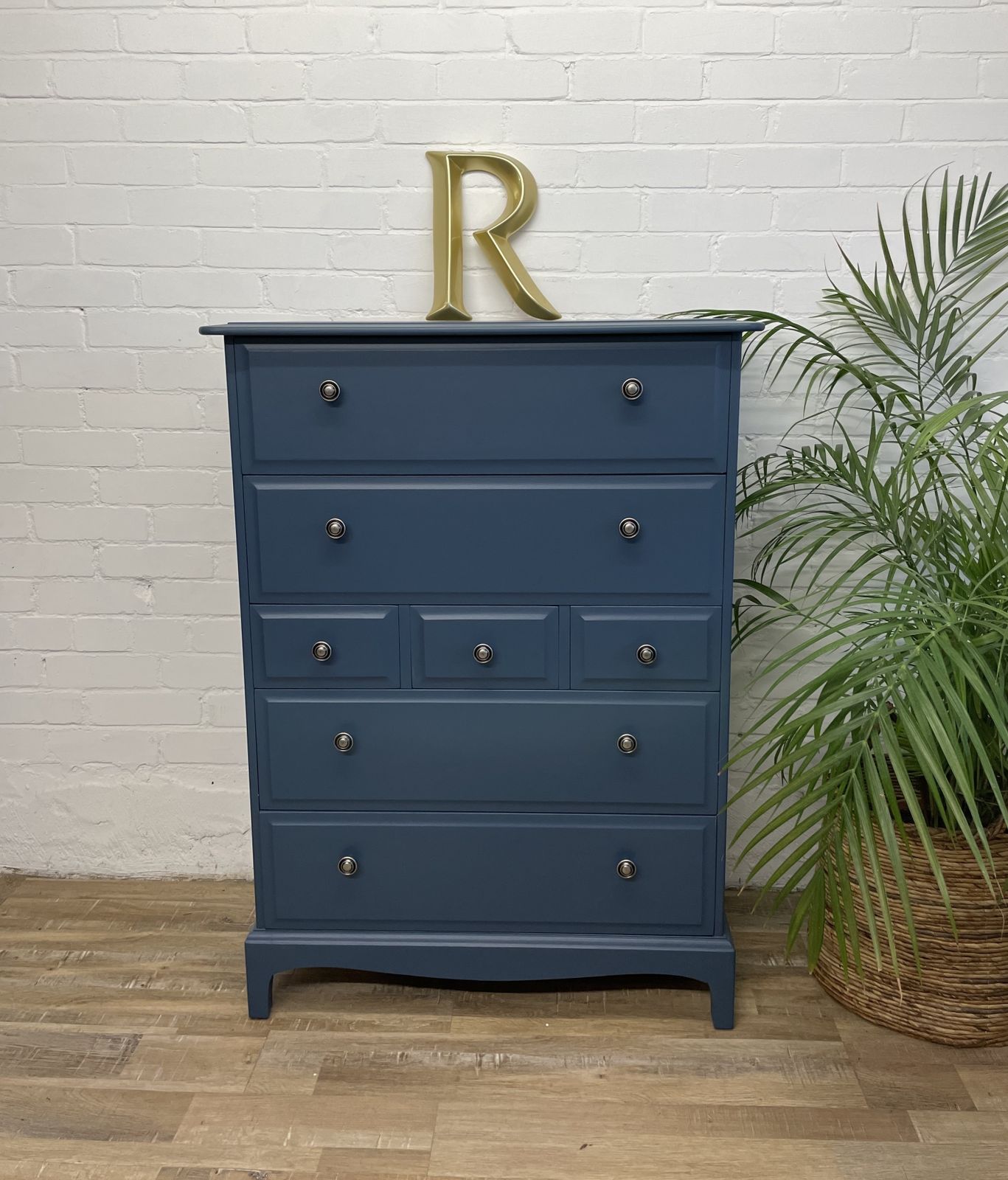 Stag Minstrel Tallboy Painted Stiffkey Blue