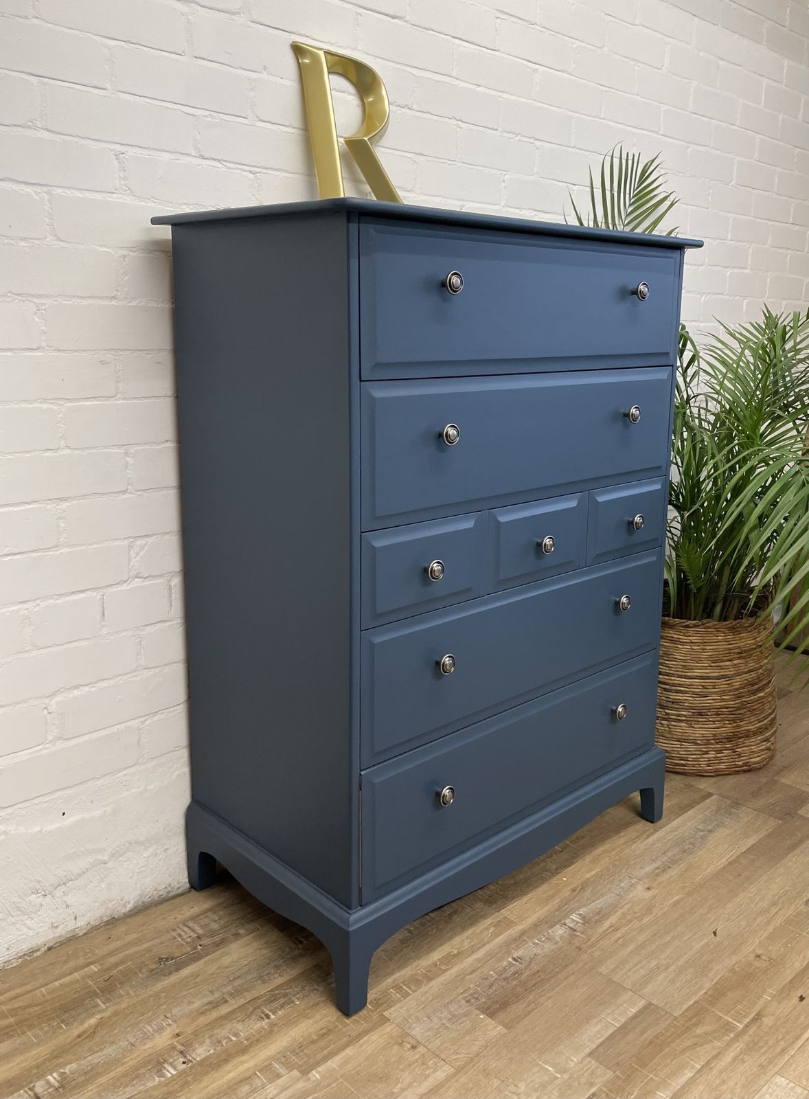 685.0 Stag Minstrel Tallboy Painted Stiffkey Blue photo