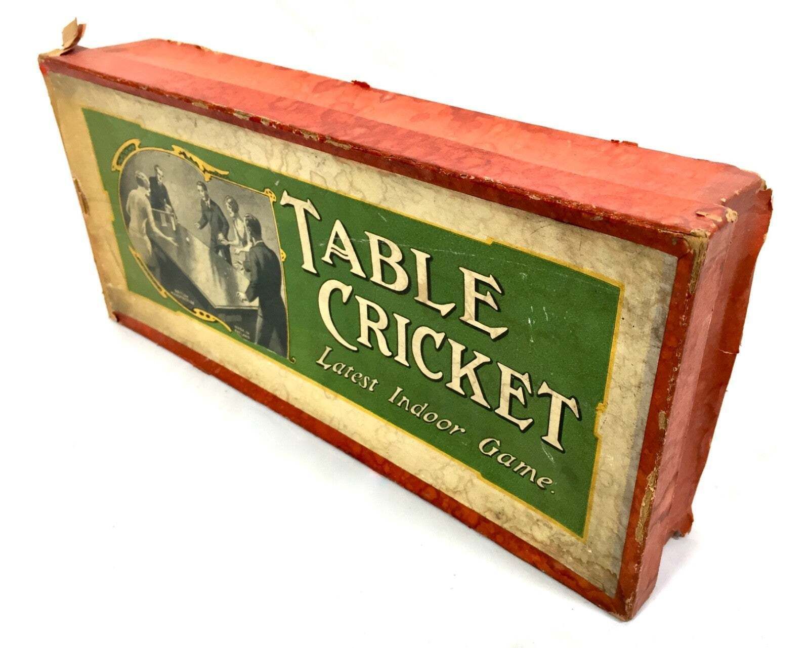 Antique Tabletop Cricket Parlour Game In Original Box / Board / Toy C.1940 photo for sale