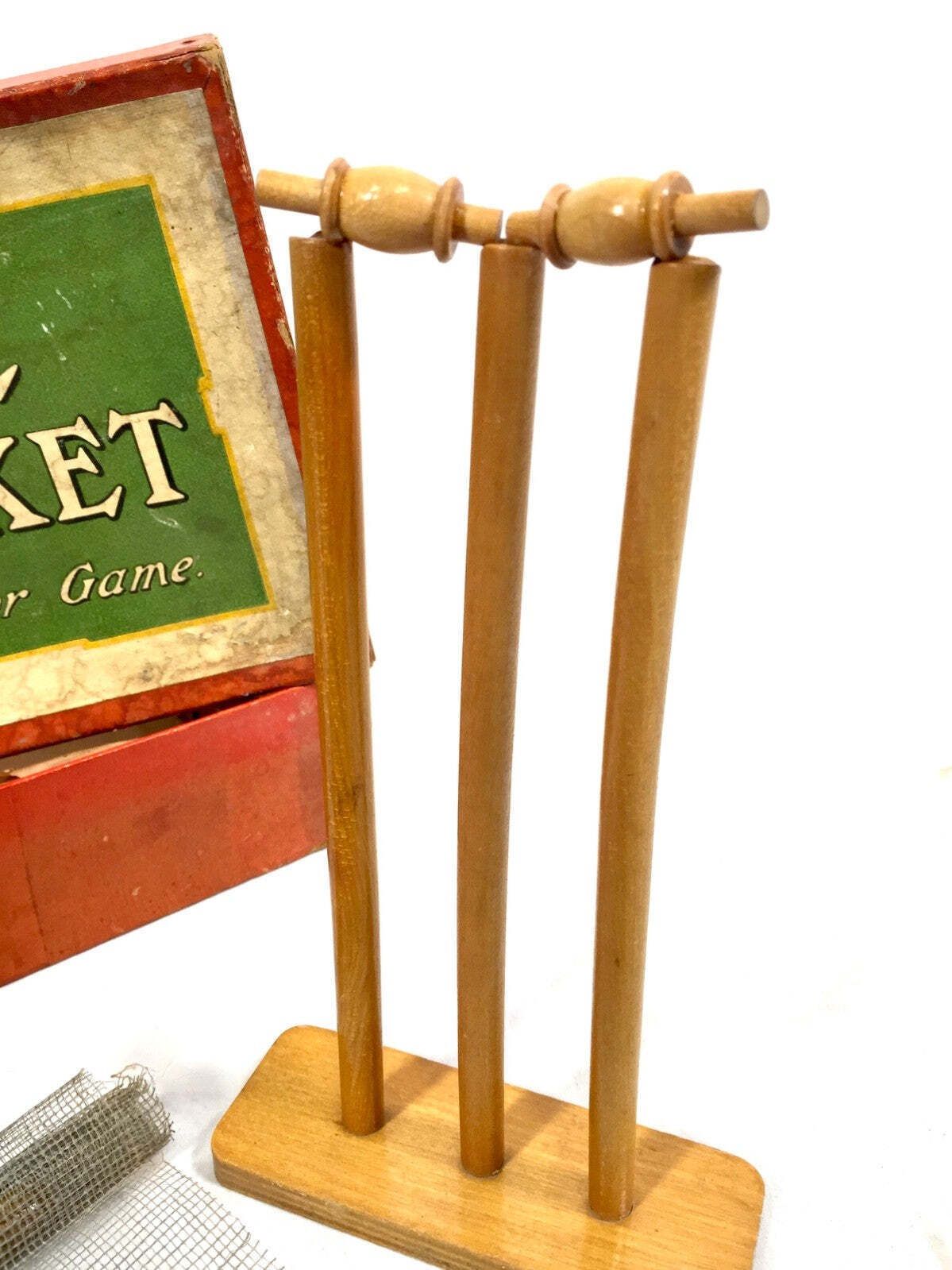 Antique Tabletop Cricket Parlour Game In Original Box / Board / Toy C.1940 photo vintage