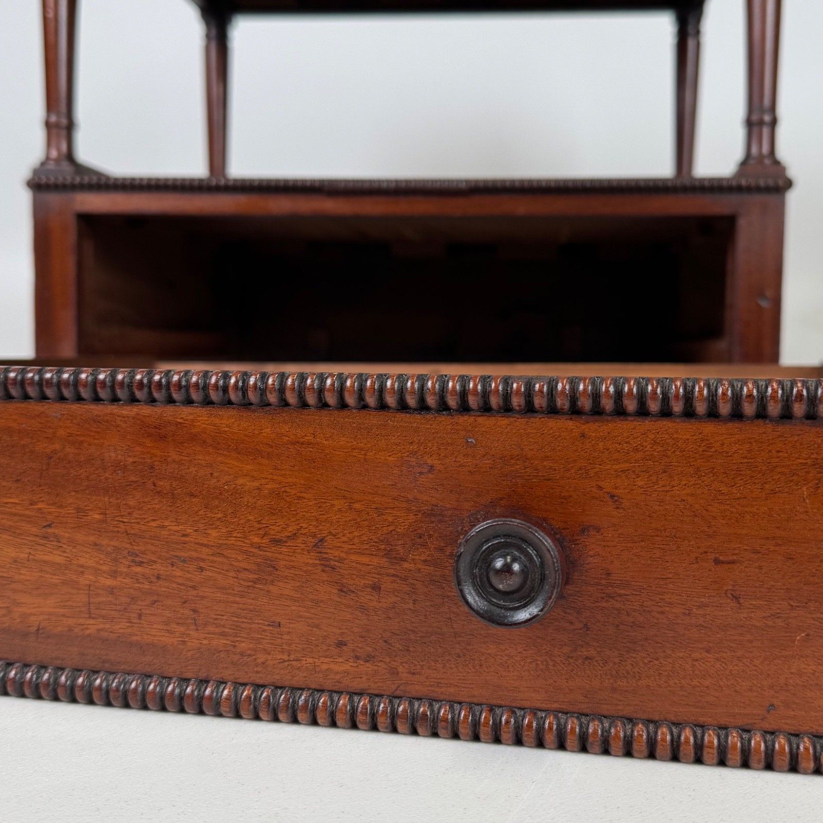 Furniture Antique 19th Century Small Regency Cabinet In Mahogany photo