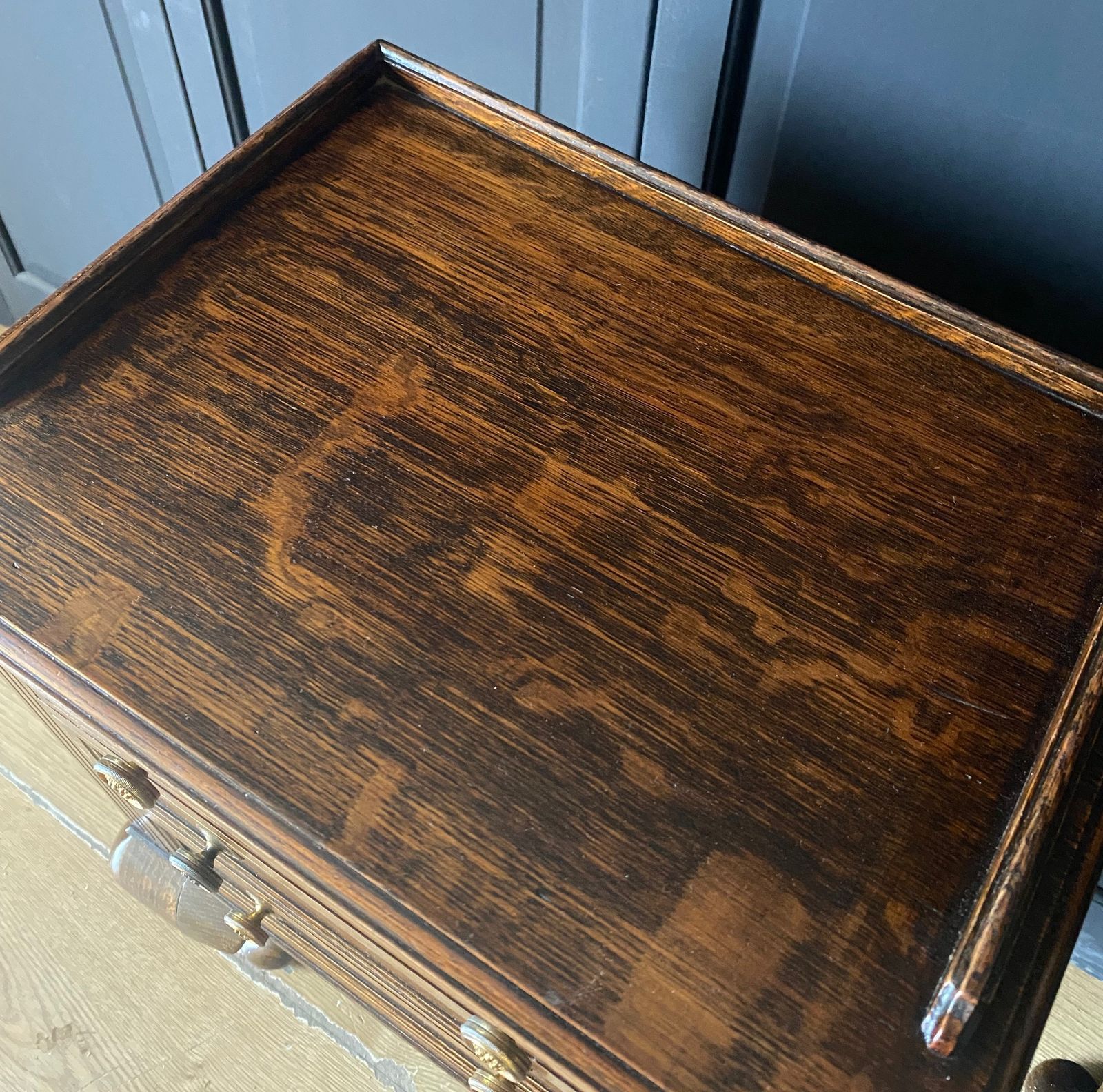 photo for sale Pair Of Victorian Oak Collectors/Bedside Cabinets