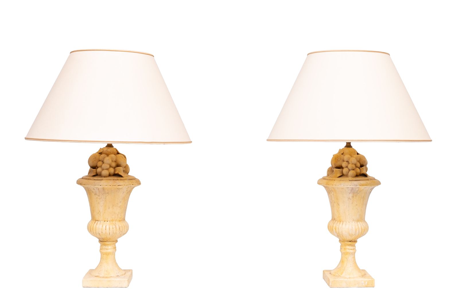 Fruit Ceramic Classical Greek Urn Table Lamps 1970s Italy photo 1500.0
