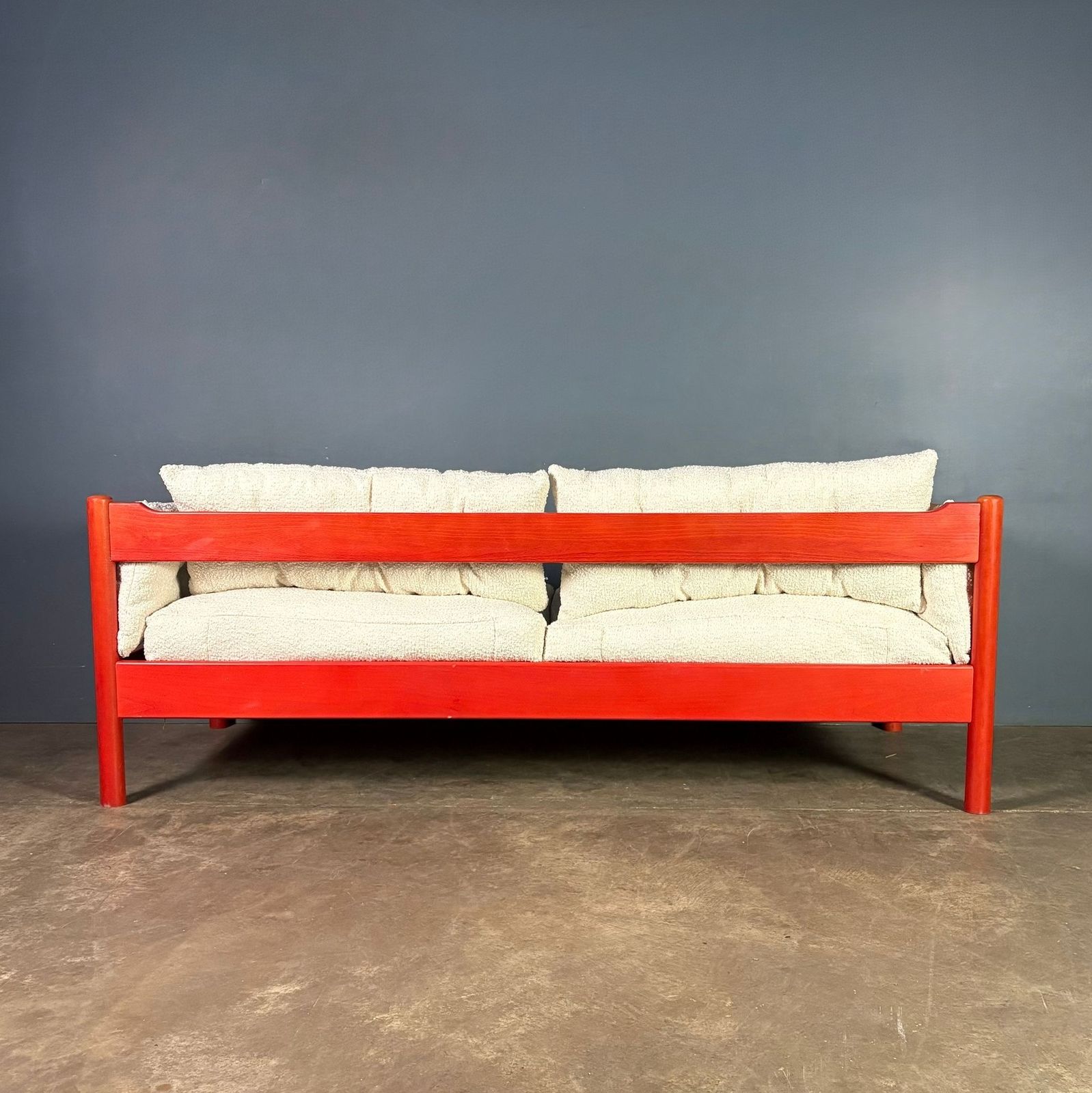 Red Habitat Vico Magistretti Carimate Three Seater Sofa/Daybed Mid Century Retro Mcm photo vinterior