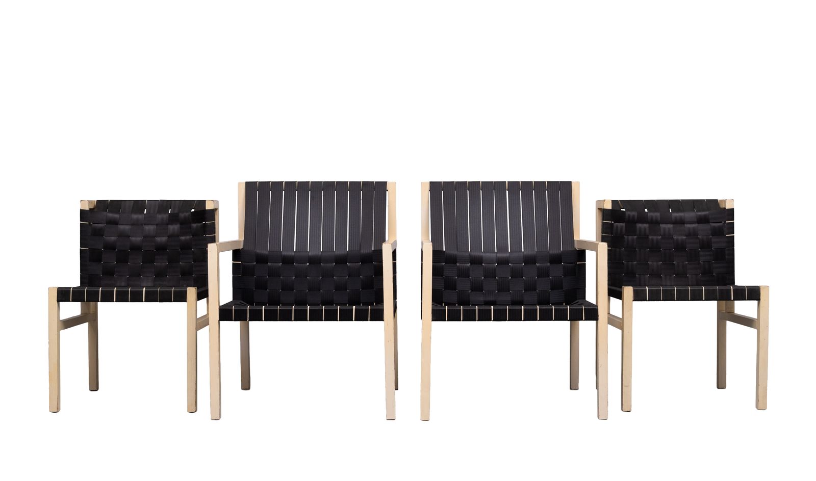 Gijs Bakker Set Of 4 ''Seatbelt'' Chairs 1978 Holland photo vinterior