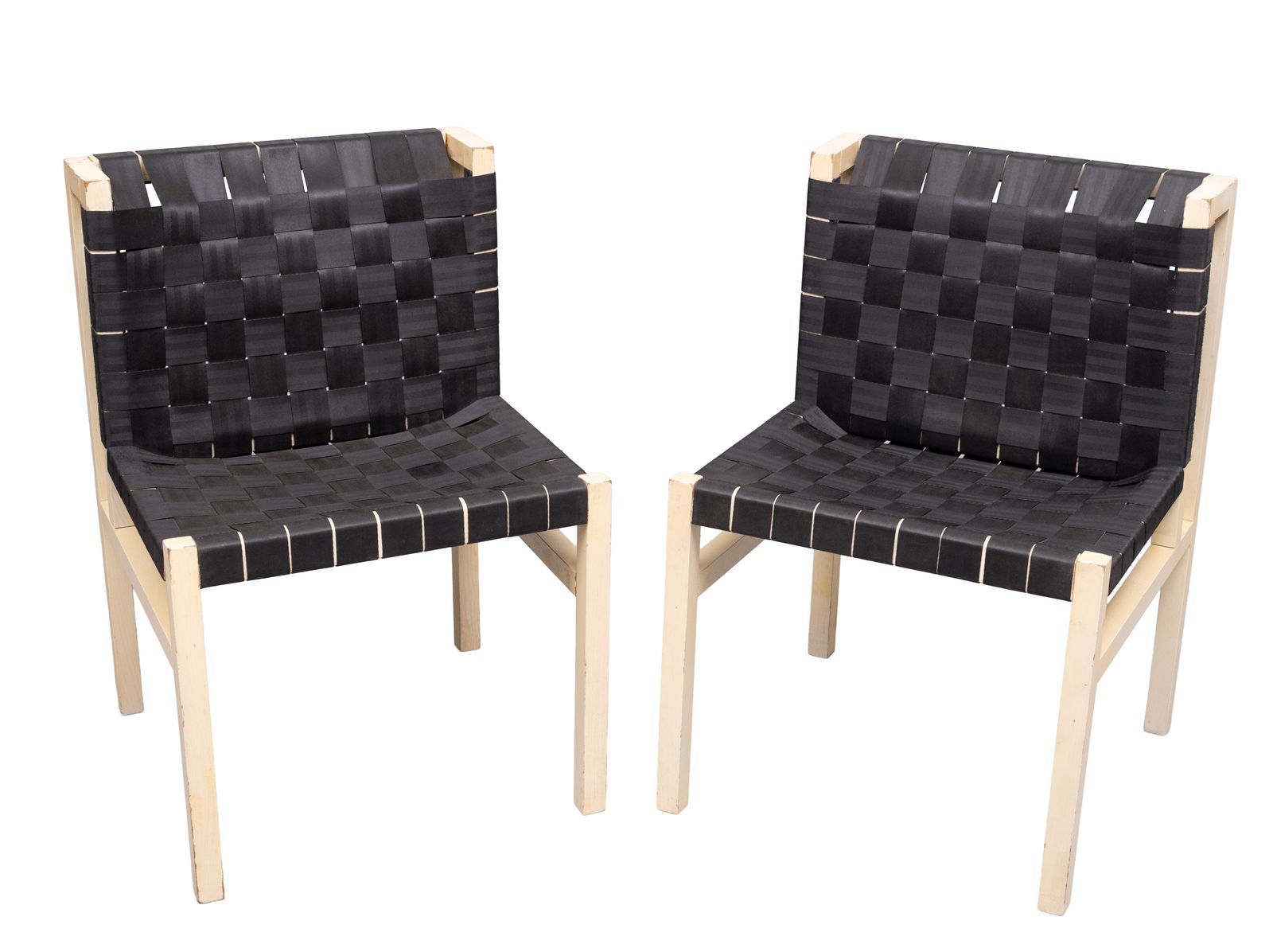 photo vintage Gijs Bakker Set Of 4 ''Seatbelt'' Chairs 1978 Holland