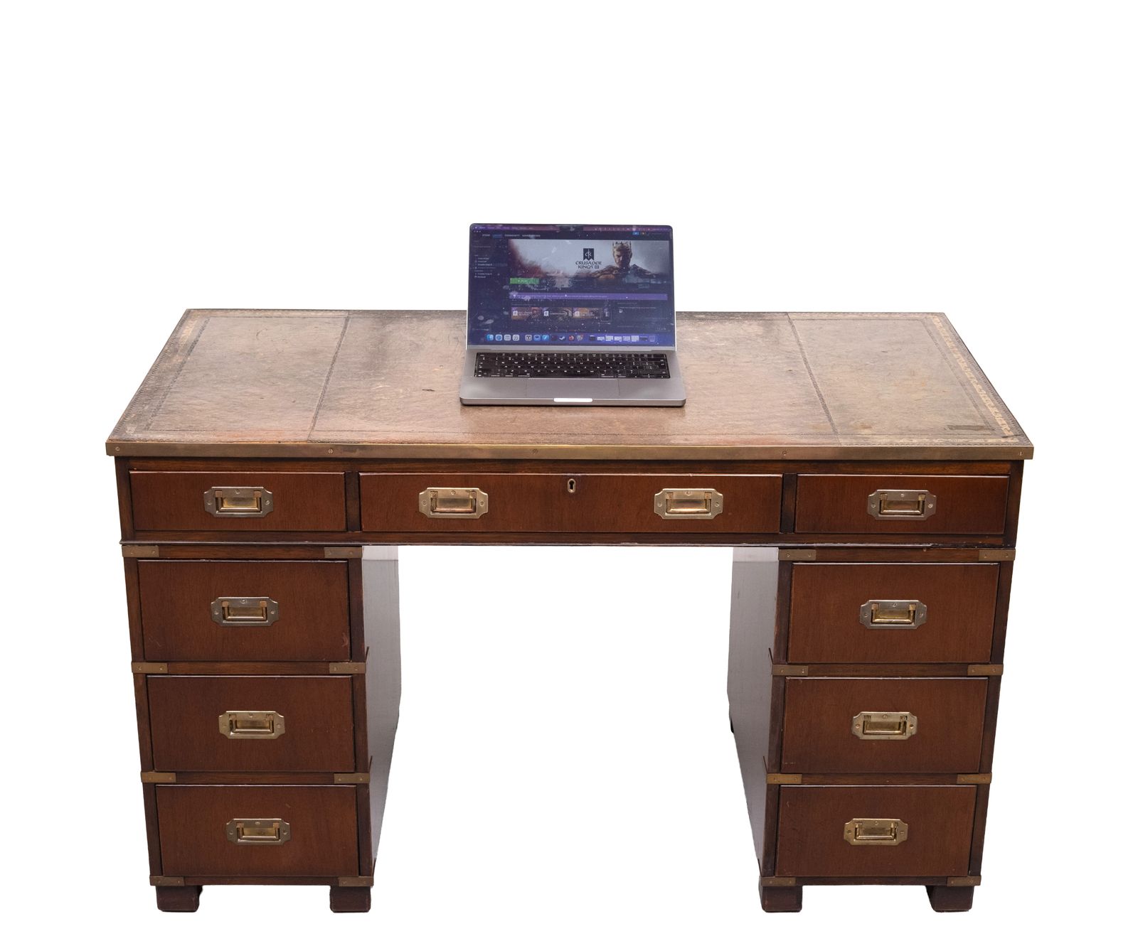 Mahogany Campaign Desk By N. Norton Ltd England photo 2300.0