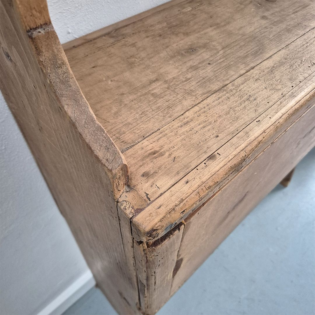 Rustic Wooden Kitchen Dresser: Farmhouse Antique Primitive Folk Style photo vinterior