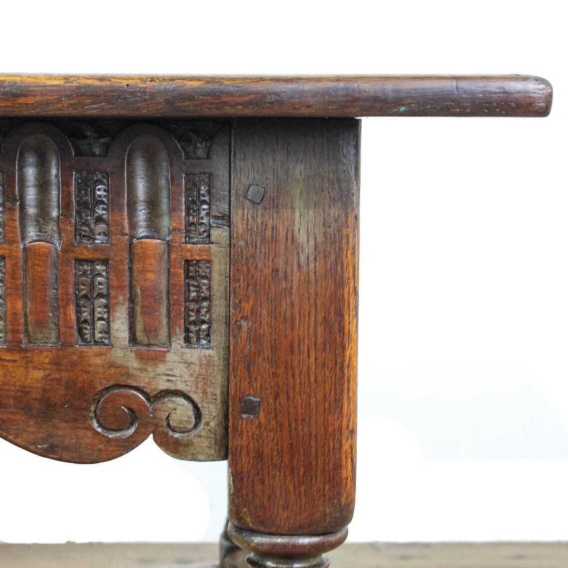 Furniture Early 20th Century Oak Coffee Table  Coffee Tables  Antique Furniture  Antique Side Table photo